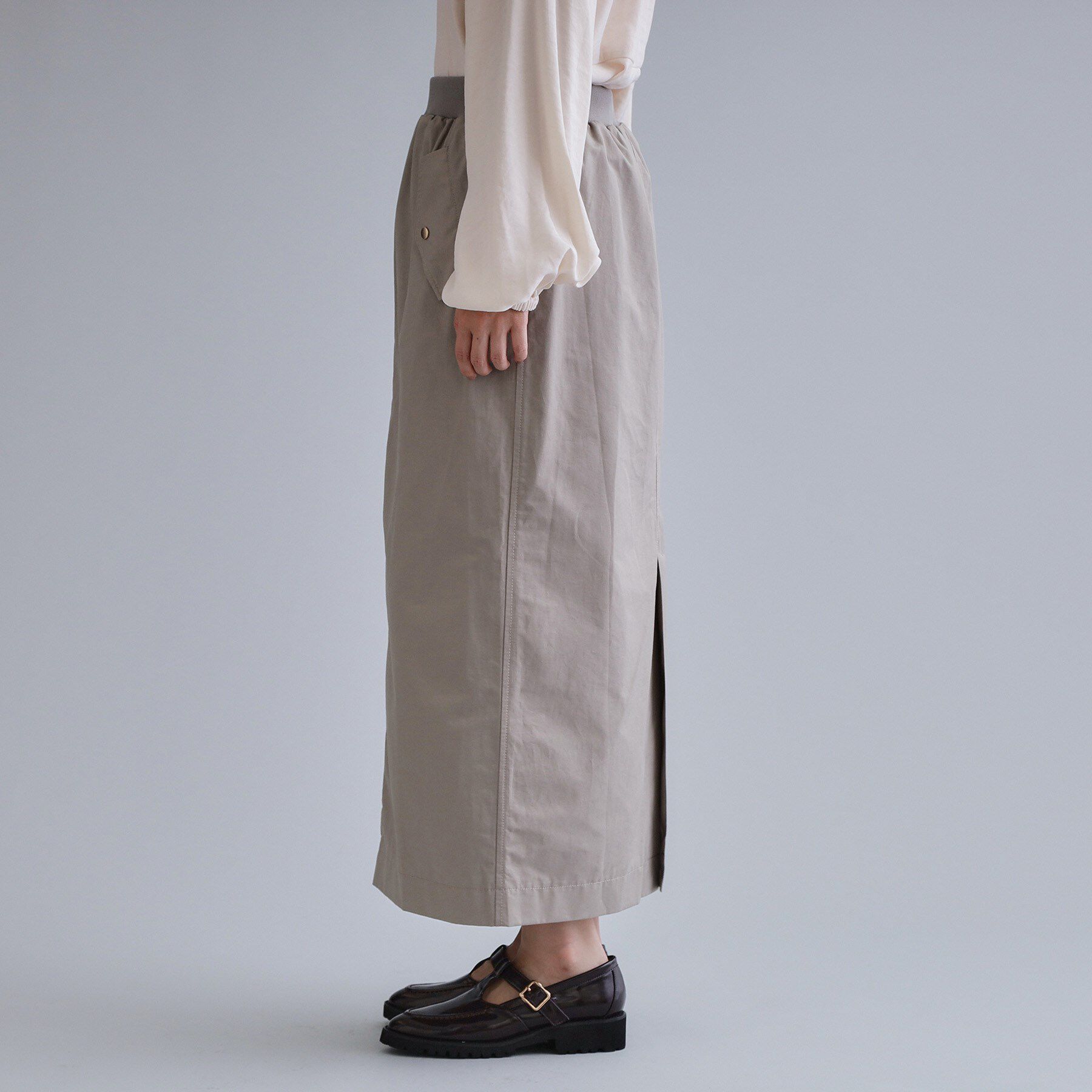 OPAQUE.CLIP「【es】リブナロースカート【洗濯機OK】」|スカート|