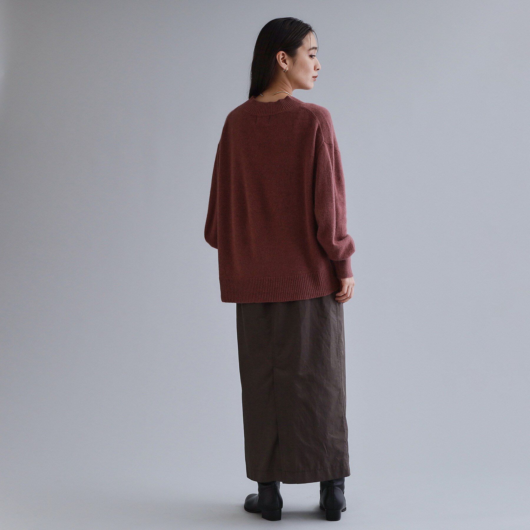 OPAQUE.CLIP「【es】リブナロースカート【洗濯機OK】」|スカート|