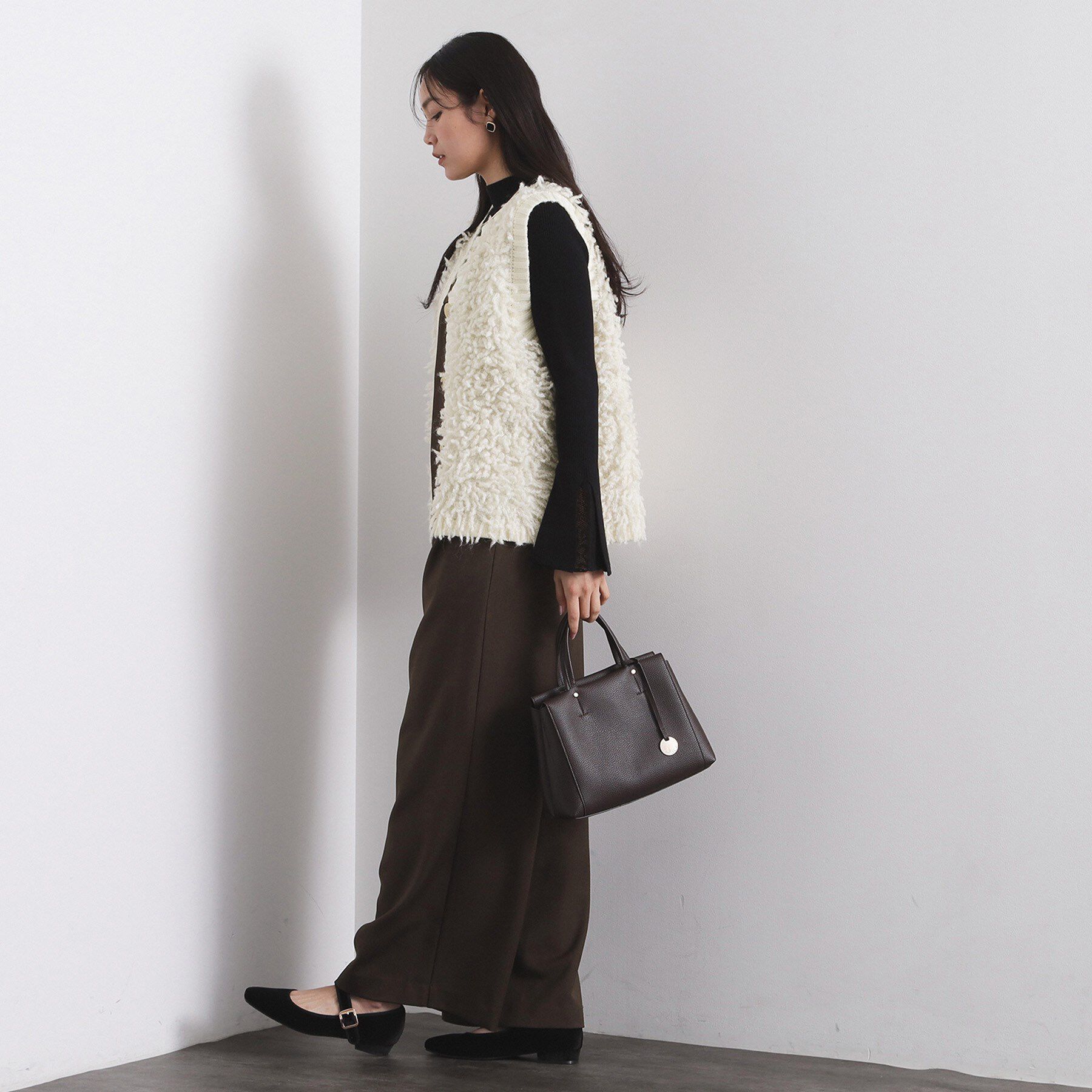 OPAQUE.CLIP「ループヤーンニットベスト【洗濯機OK】」|ベスト・ジレ|