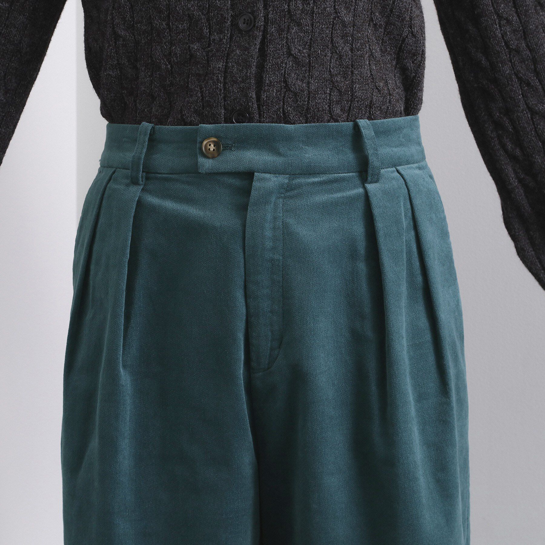 OPAQUE.CLIP「別珍タックワイドパンツ【洗える】」|その他|