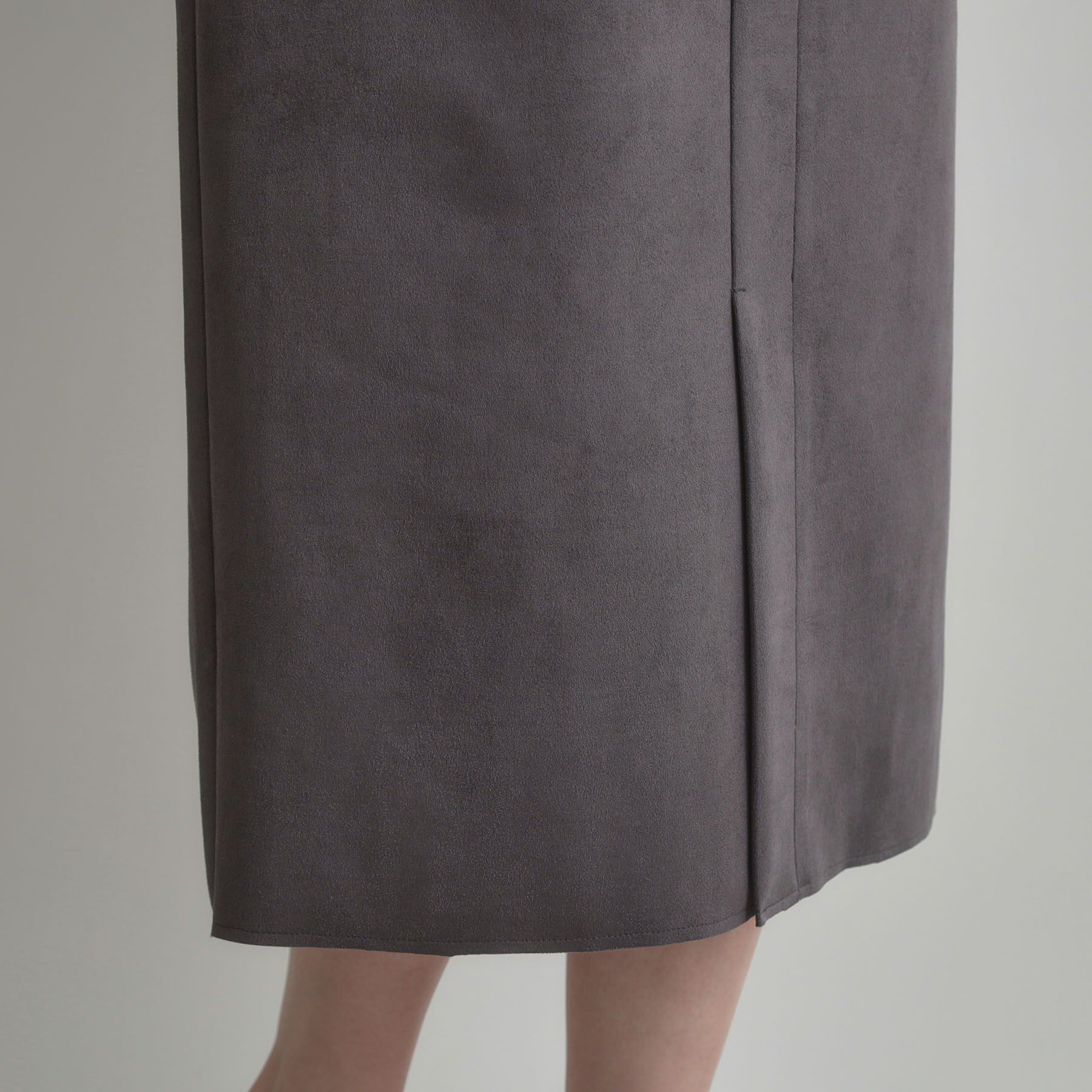 Couture broach「【洗える・ストレッチ・通勤】スエード調ダンボールIラインスカート」|スカート|