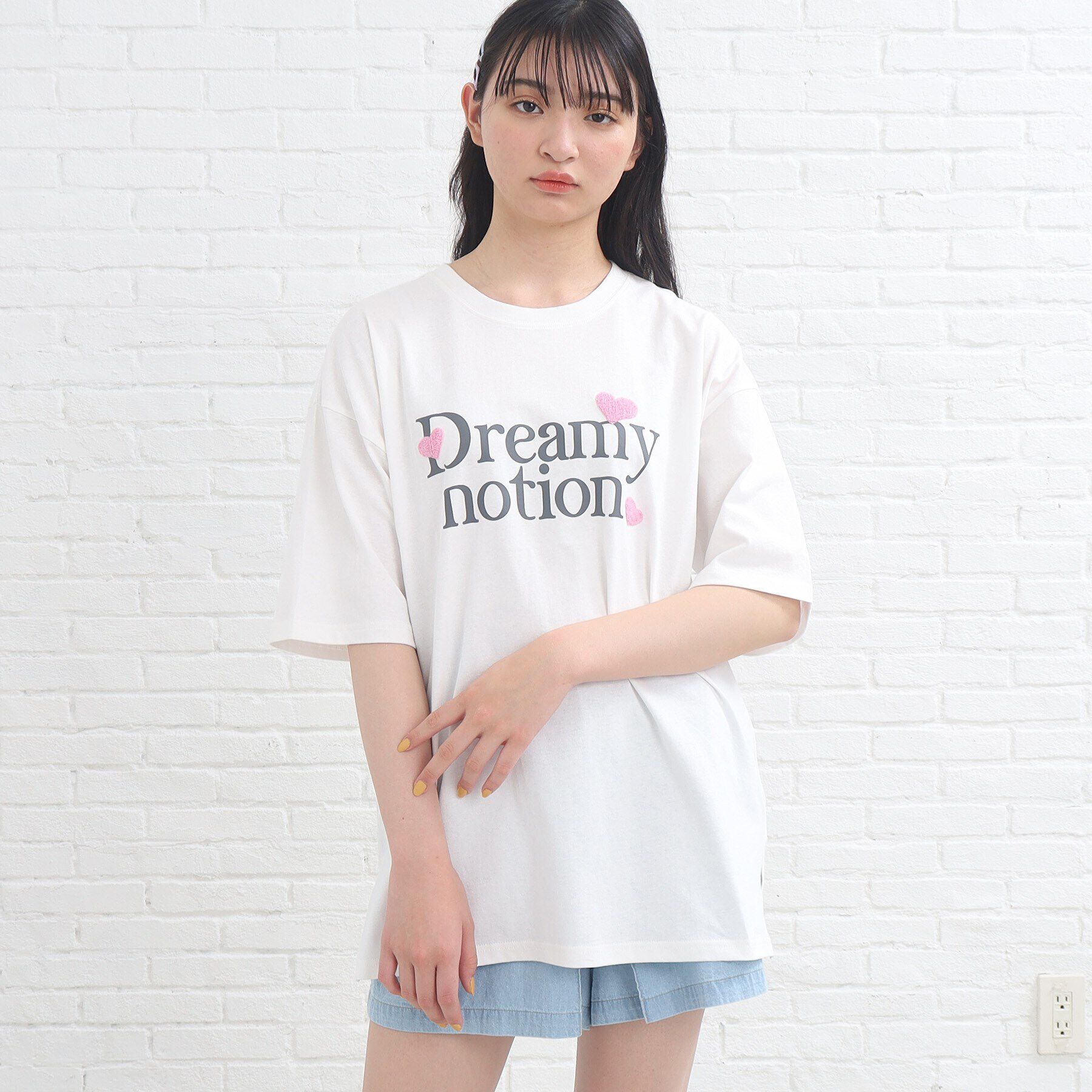 PINK-latte「【綿100%】チュニックTワンピ」|Tシャツ・カットソー|