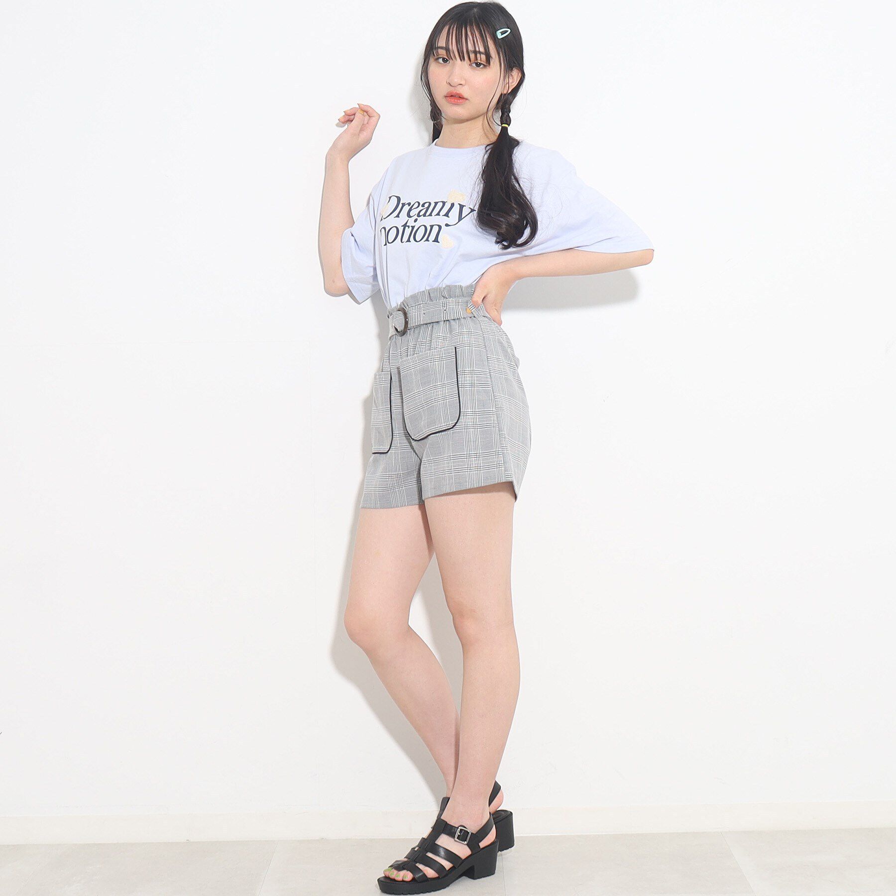 PINK-latte「【綿100%】チュニックTワンピ」|Tシャツ・カットソー|