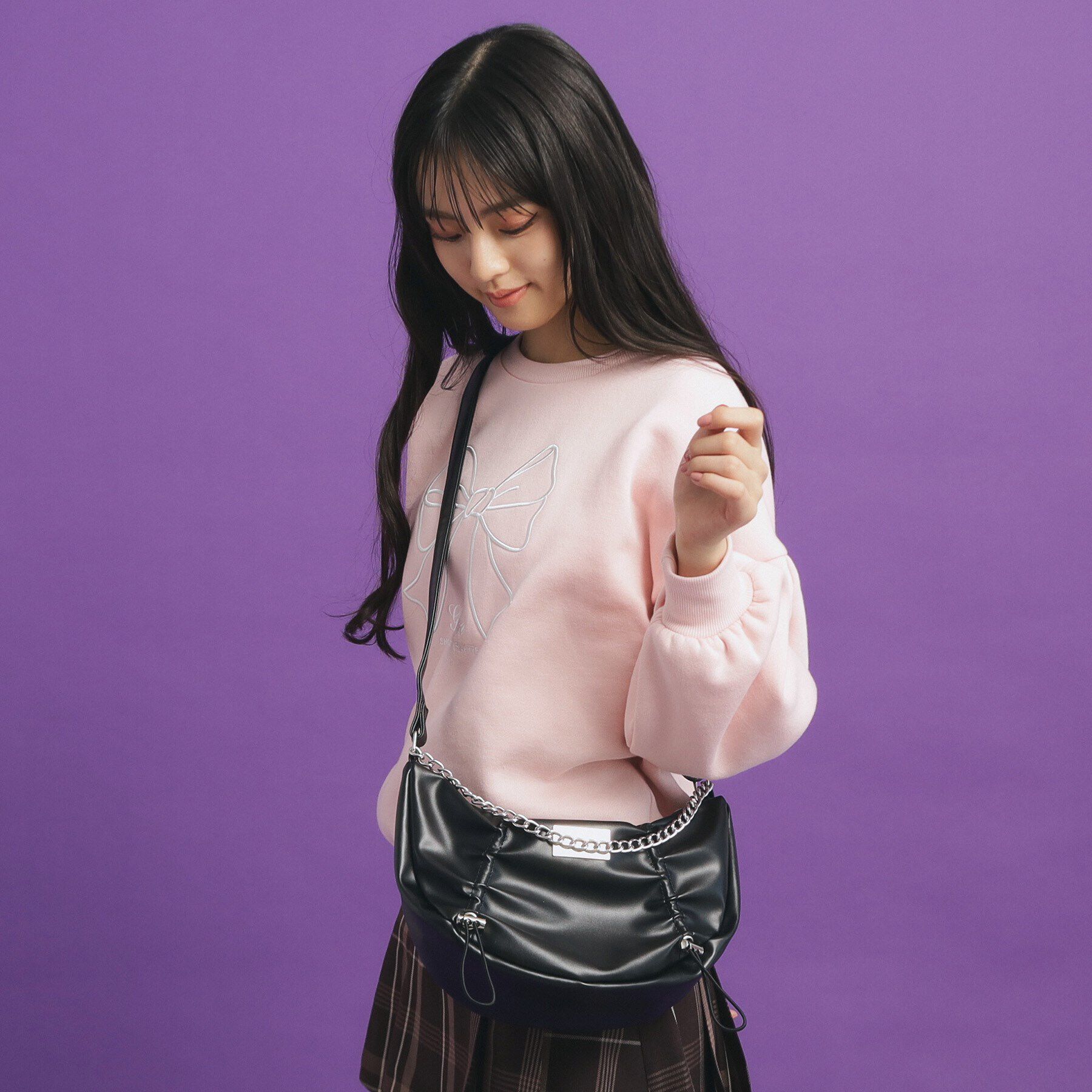 PINK-latte「プレートドロストショルダー」|ショルダー・メッセンジャー|