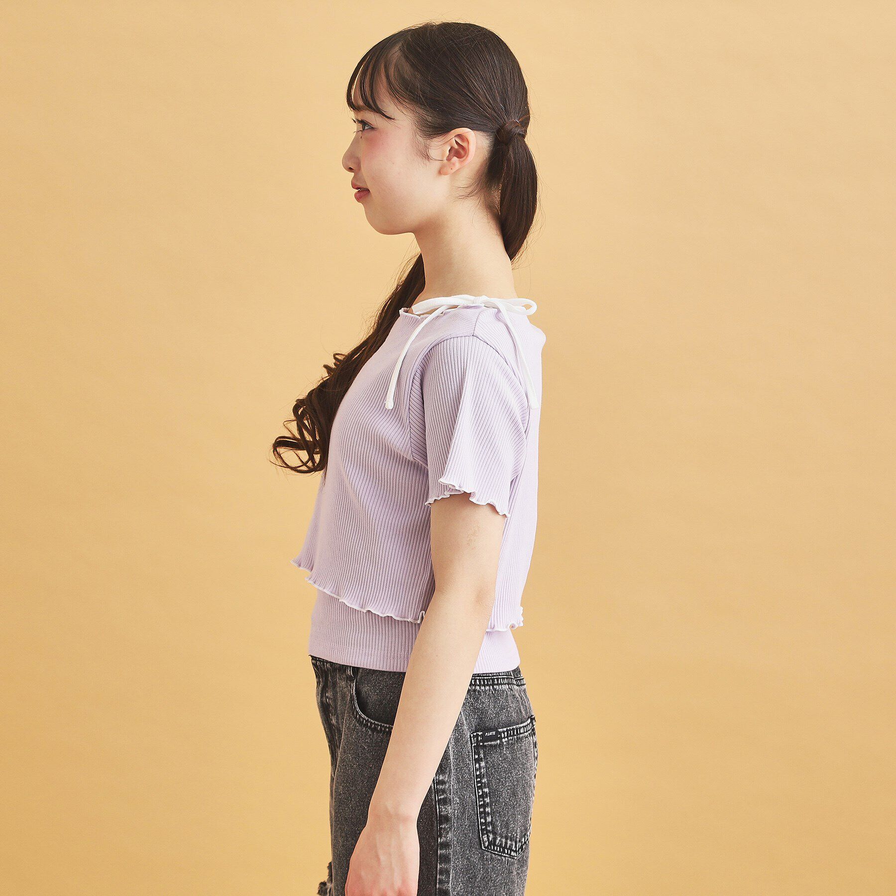 PINK-latte「【セットアイテム】オフショルテレコTシャツ＋テレコキャミ」|その他|