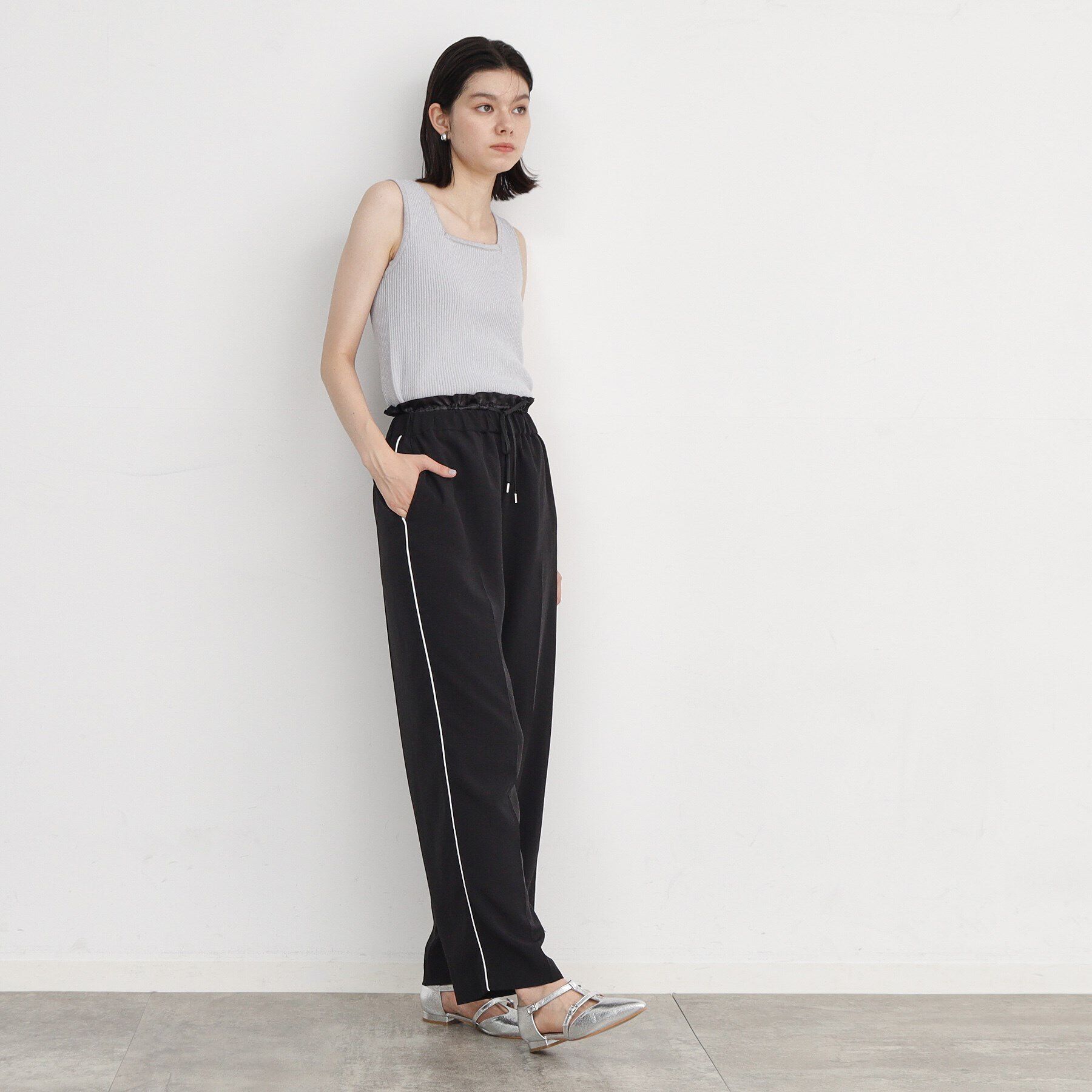 THE SHOP TK「ダブルウエストイージーパンツ【洗える】」|その他|