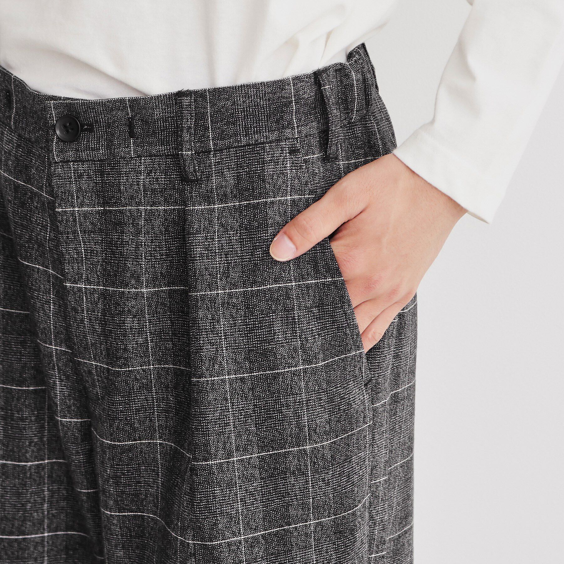 THE SHOP TK「チェックワイドイージーパンツ」|その他|