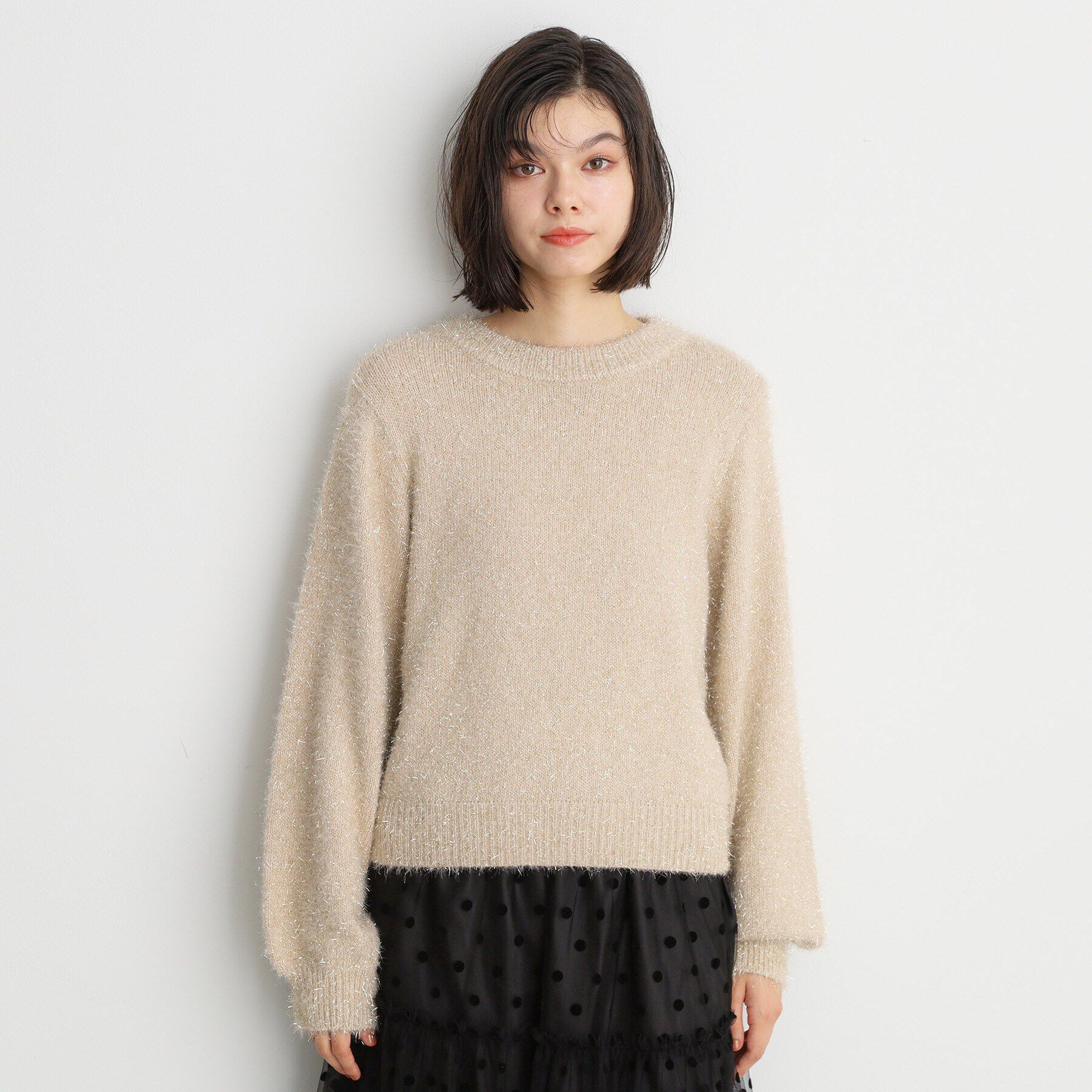 THE SHOP TK「シャイニーフェザーニット【洗える】」|ニット・セーター|
