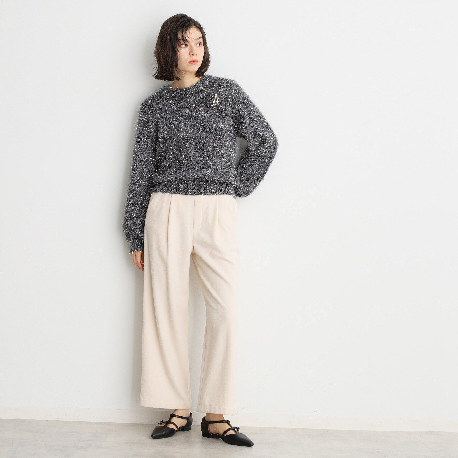 THE SHOP TK「シャイニーフェザーニット【洗える】」|ニット・セーター|