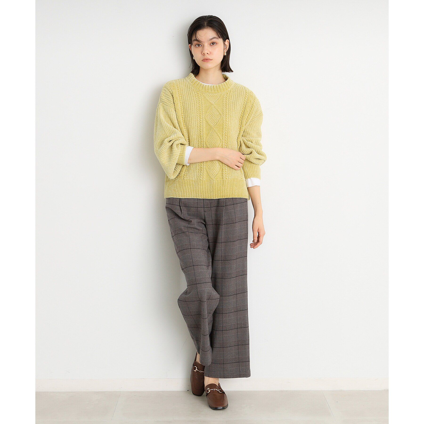 THE SHOP TK「ラメケーブルモールニット【洗える】」|ニット・セーター|