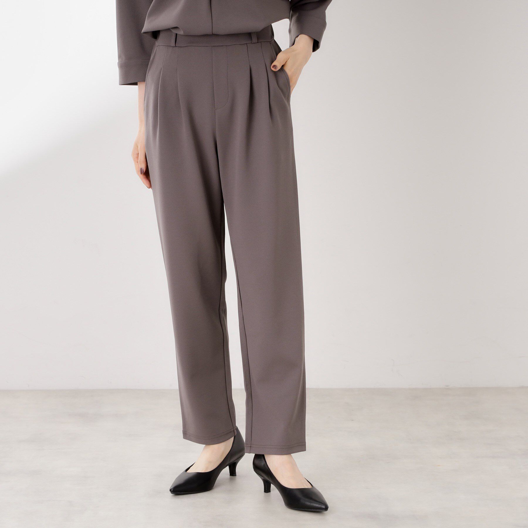 THE SHOP TK「【着るだけでコーディネートが決まる】スキッパーブラウス&パンツセット」|スーツ|