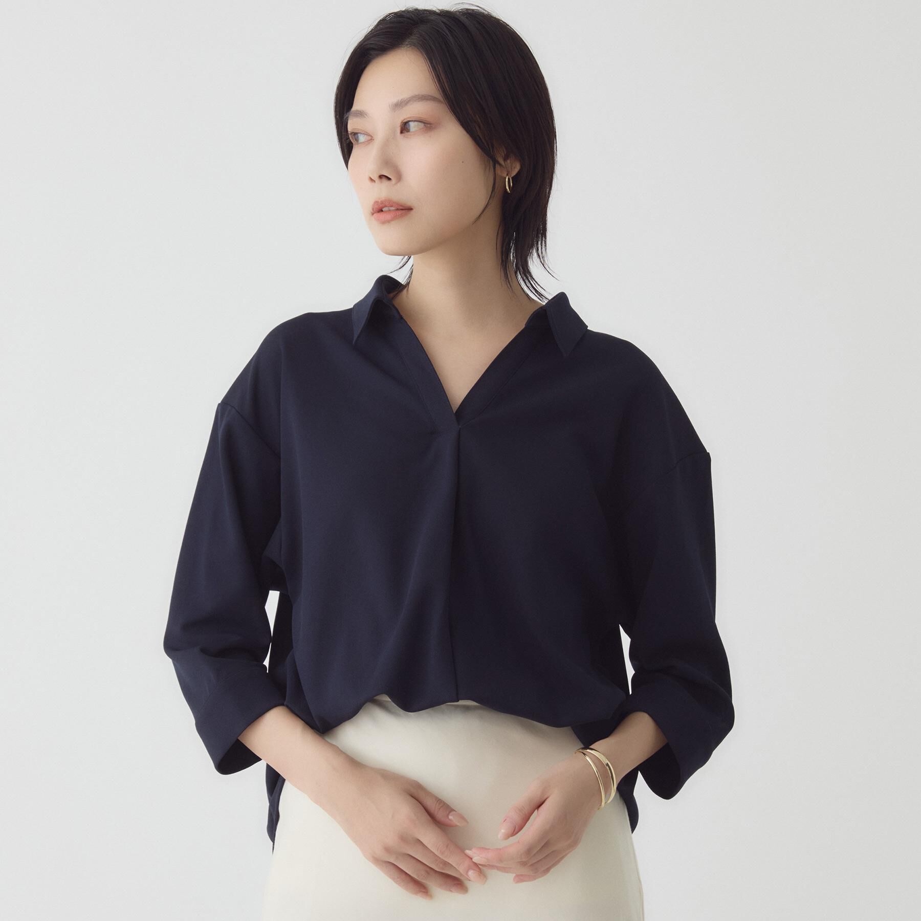 THE SHOP TK「【着るだけでコーディネートが決まる】スキッパーブラウス&パンツセット」|スーツ|