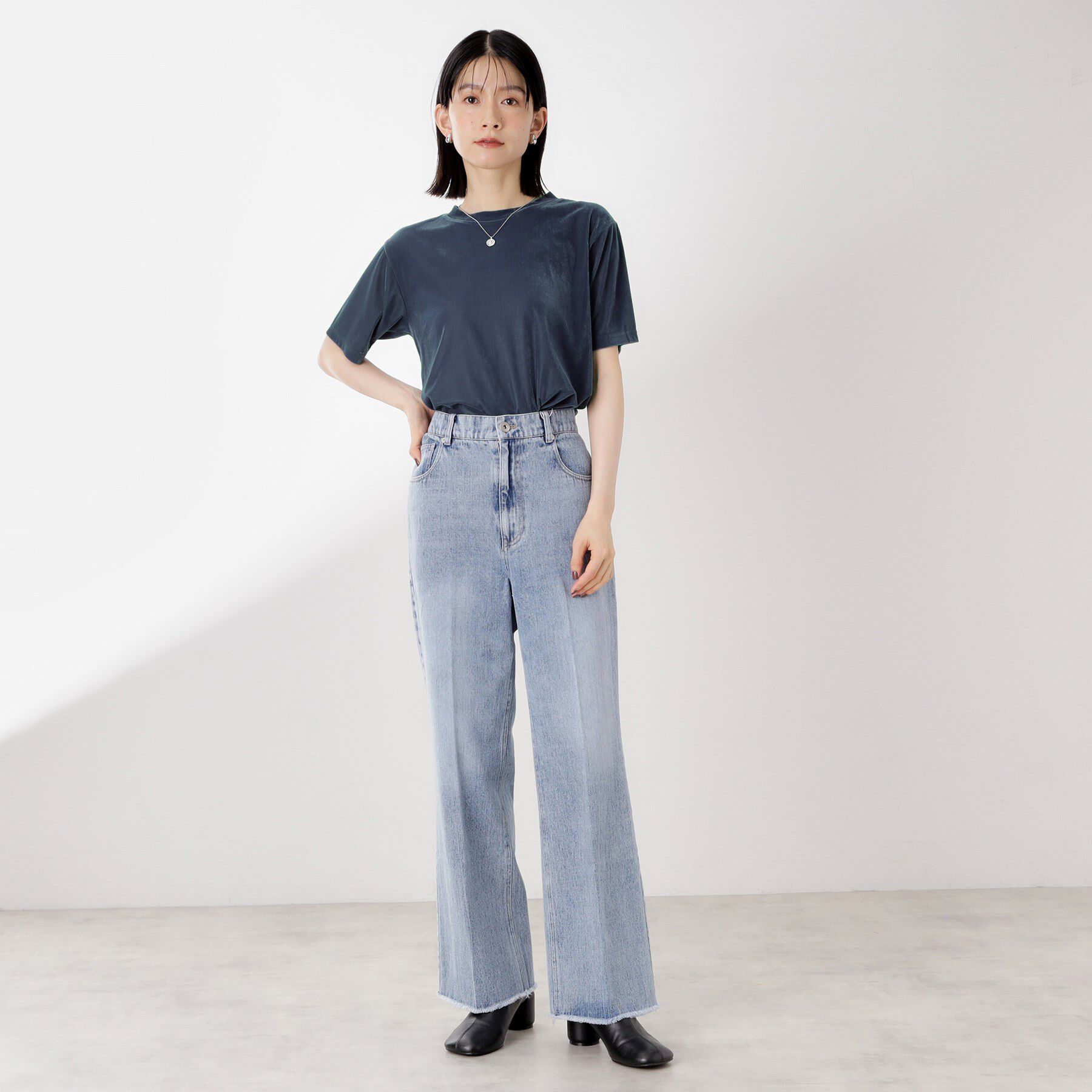 THE SHOP TK「シアーベロアカットソー【洗える】」|Tシャツ・カットソー|