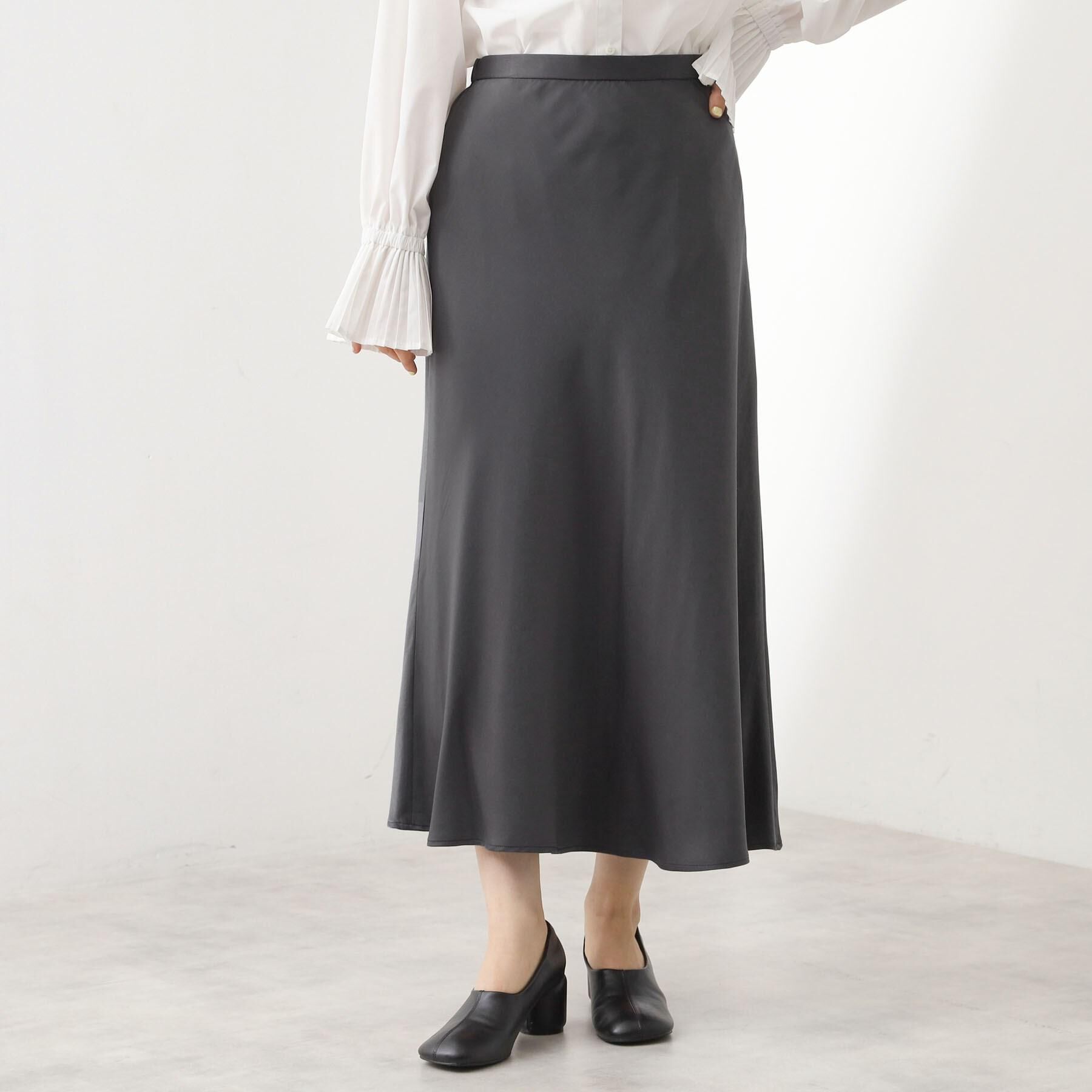 THE SHOP TK「サテンAラインスカート【洗える】」|スカート|