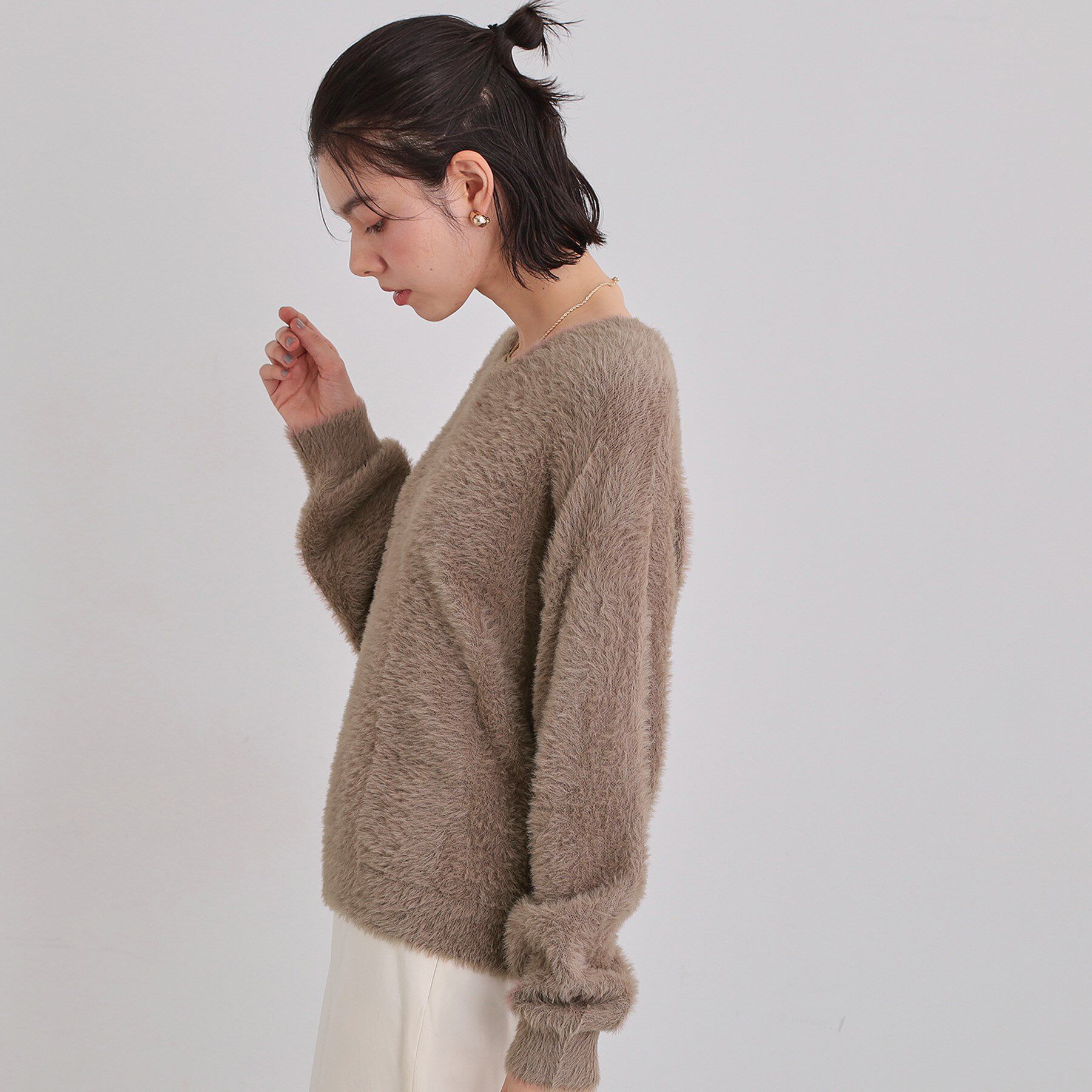 THE SHOP TK「【選べる7色/華やかで柔らか】ふわふわフェザーニット/洗える・前後2WAY」|ニット・セーター|