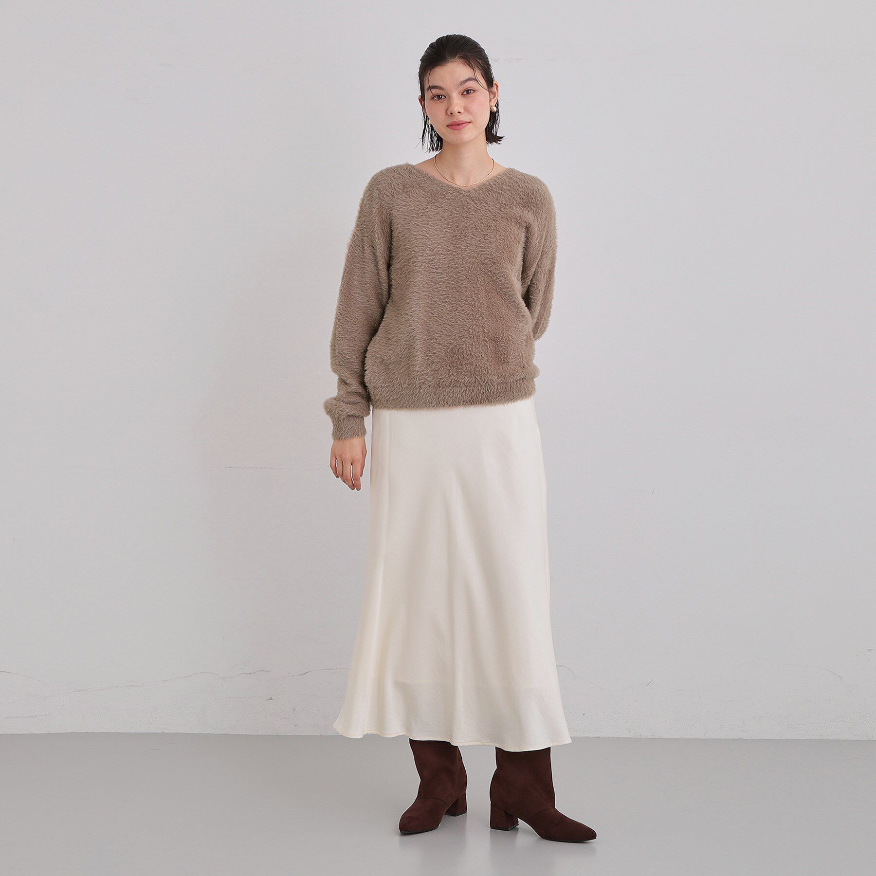 THE SHOP TK「【選べる7色/華やかで柔らか】ふわふわフェザーニット/洗える・前後2WAY」|ニット・セーター|