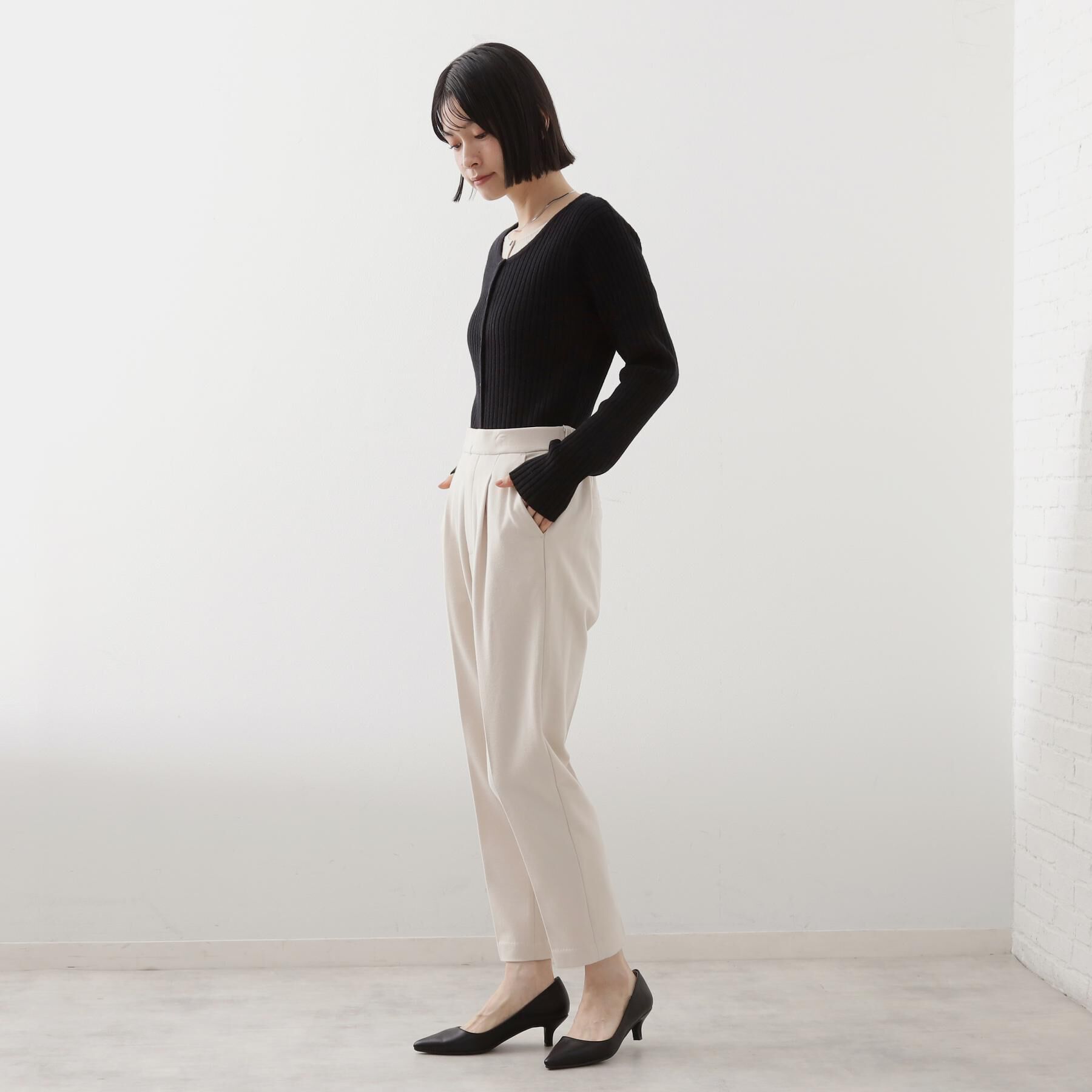 THE SHOP TK「【着丈選べる/XS～XLサイズ】あったか裏起毛テーパードパンツ」|その他|