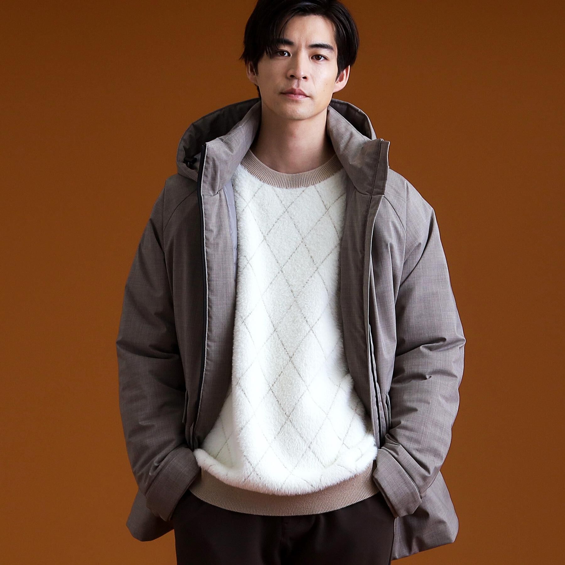 THE SHOP TK「【軽くて、暖かい】SORONA／ソロナ 中綿ブルゾン 防風/軽量/洗濯機OK/フード脱着可」|ブルゾン・スタジャン|グレージュ(050)