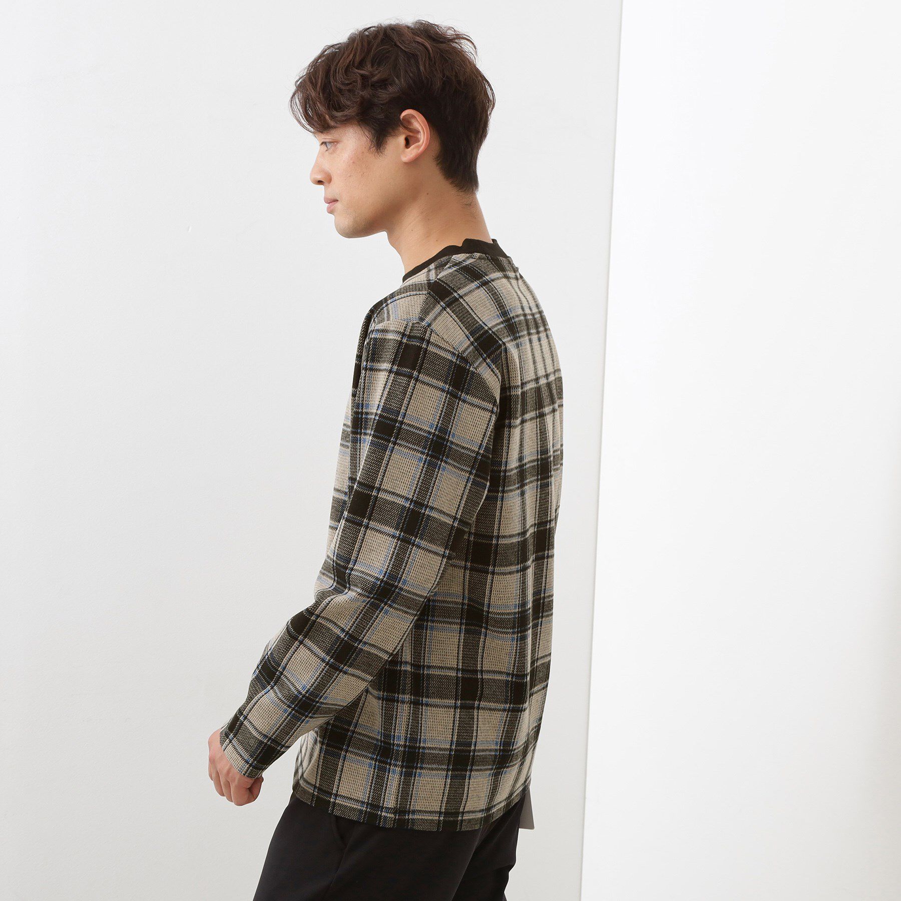 THE SHOP TK「チェックジャカードプルオーバー」|Tシャツ・カットソー|