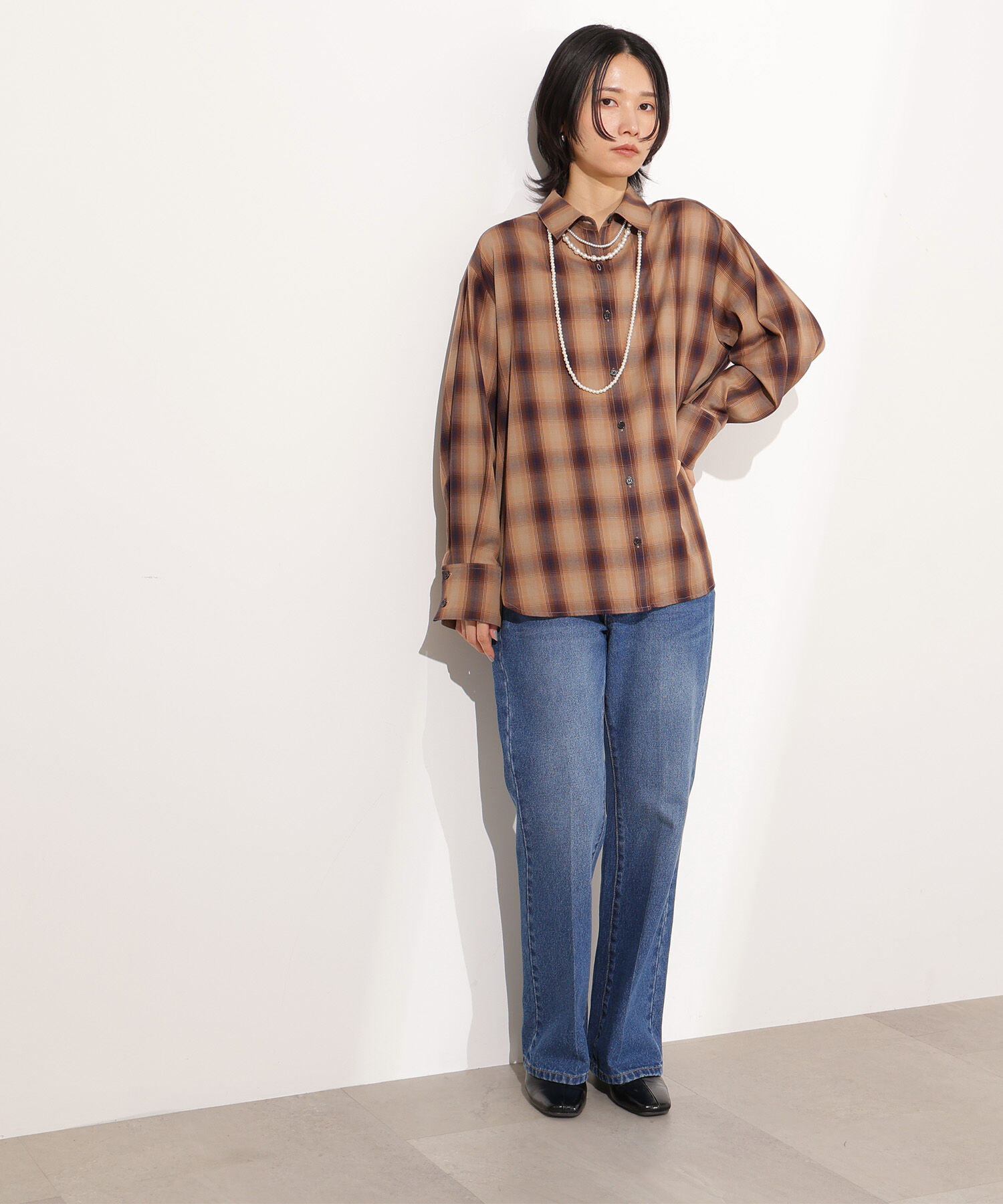  「チェックオーバーシャツ」|シャツ・ブラウス|