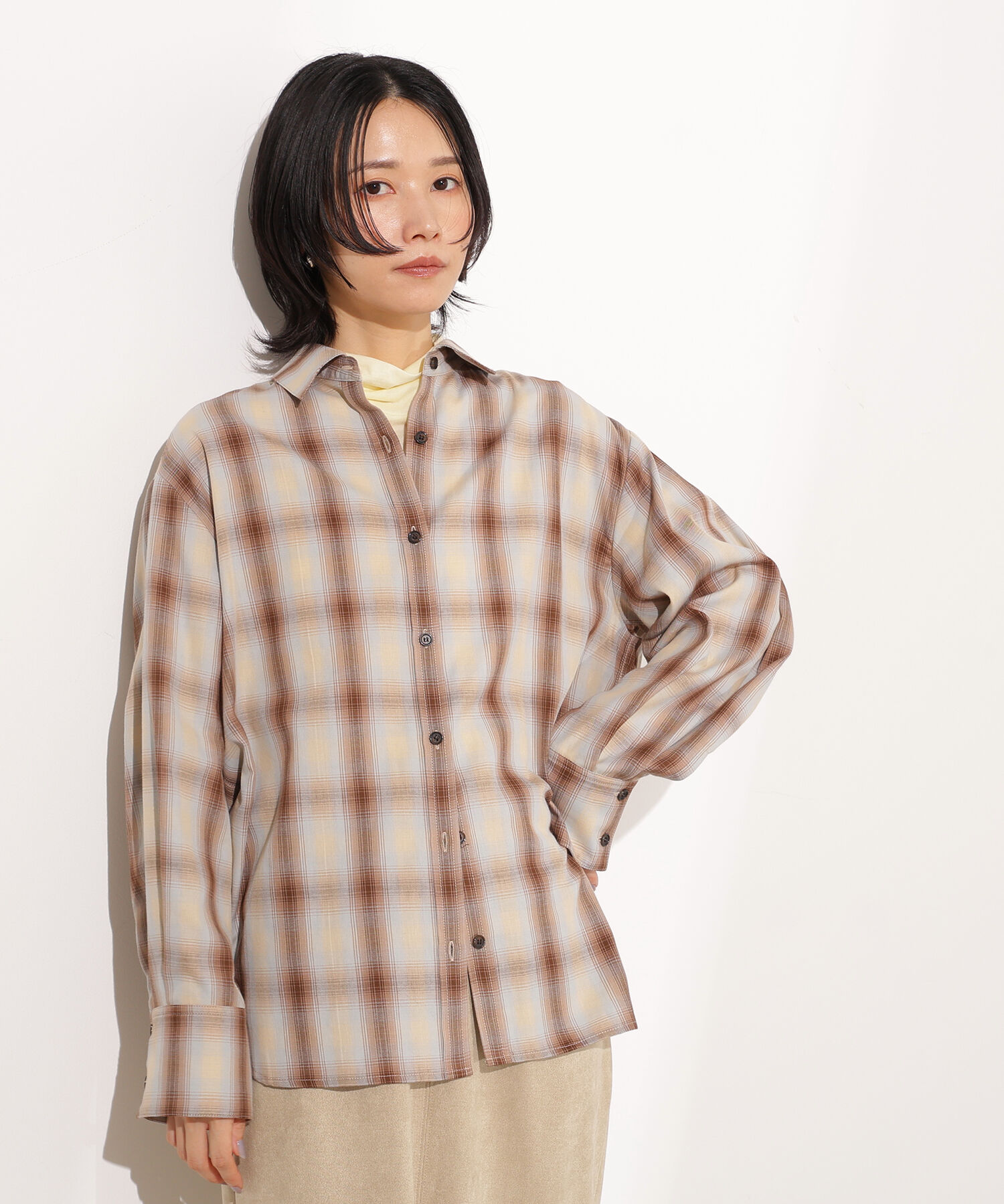  「チェックオーバーシャツ」|シャツ・ブラウス|