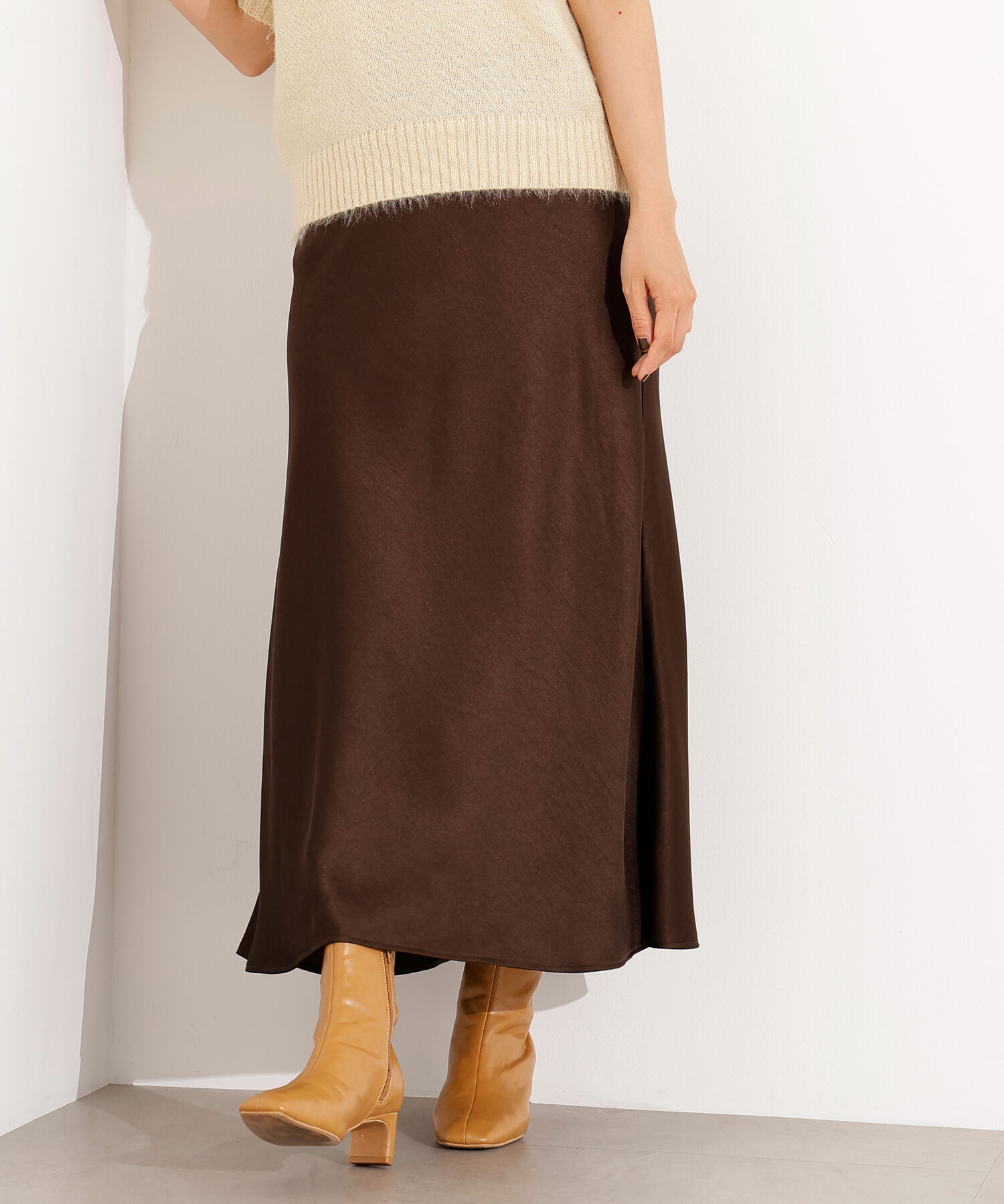  「サテンナロースカート」|スカート|