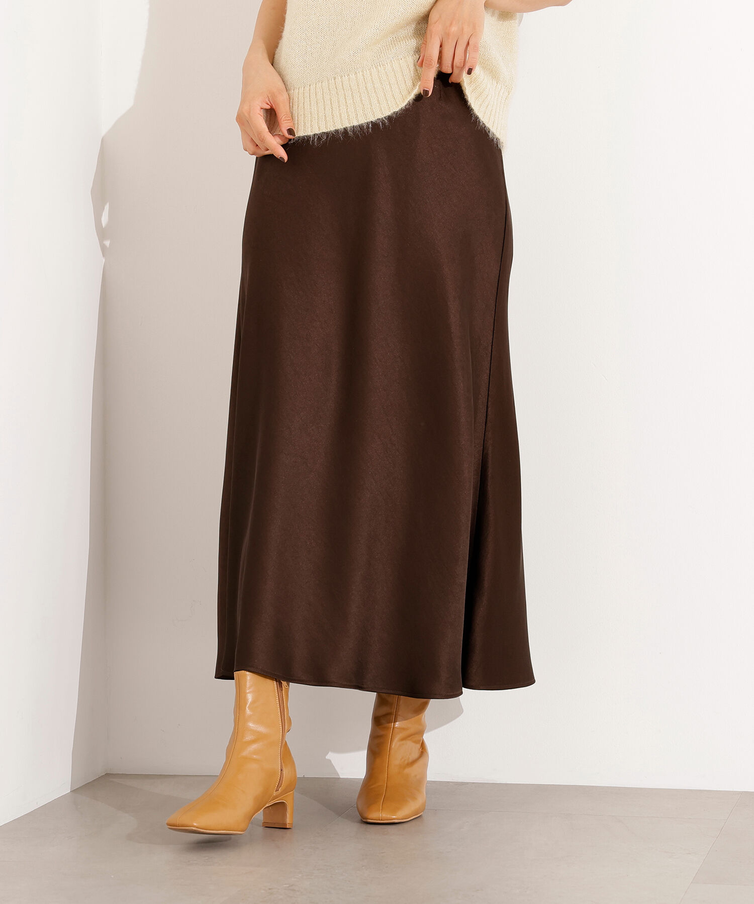  「サテンナロースカート」|スカート|