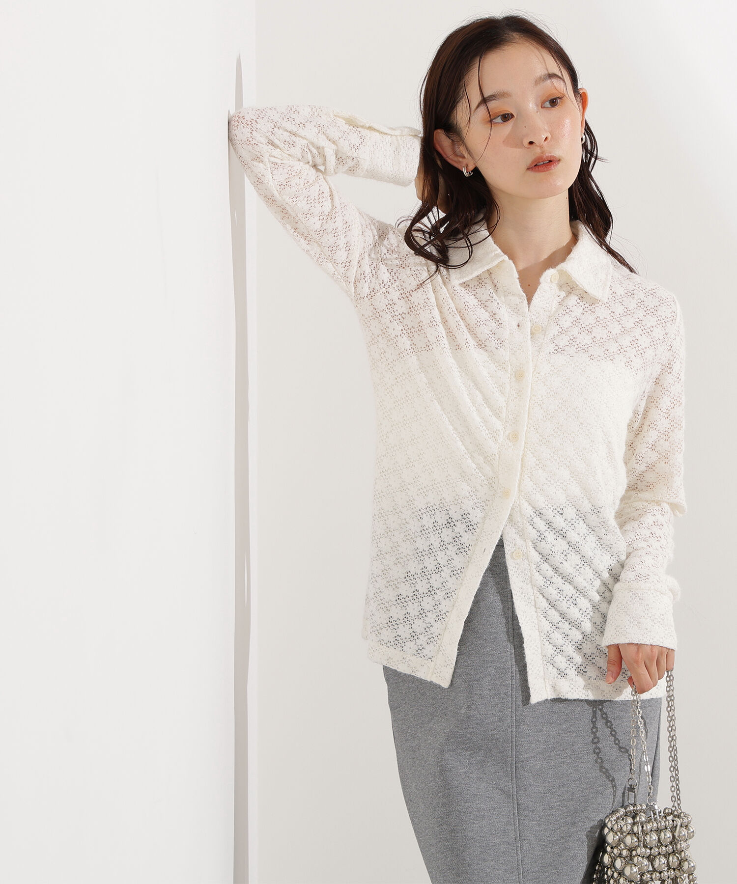  「起毛レースシャツ」|Tシャツ・カットソー|