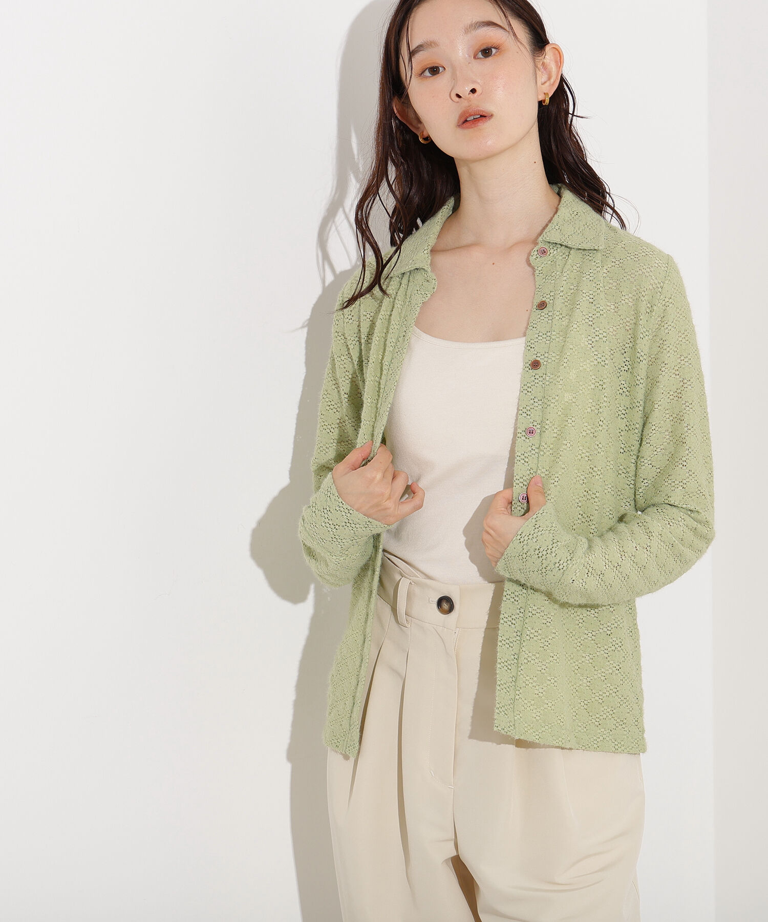  「起毛レースシャツ」|Tシャツ・カットソー|