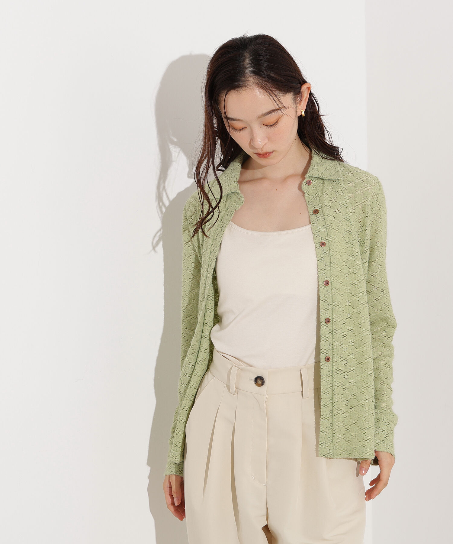  「起毛レースシャツ」|Tシャツ・カットソー|