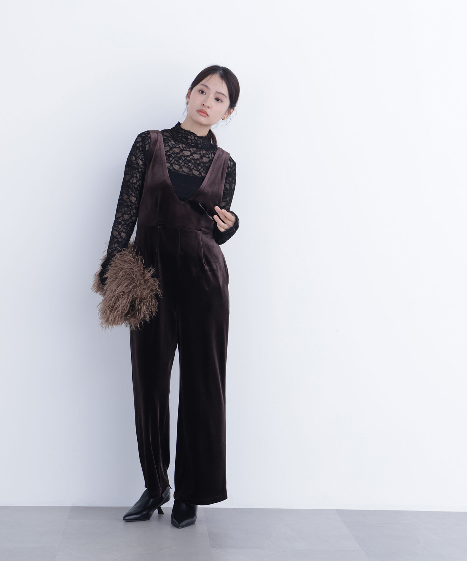  「レースハイネックカットソー」|Tシャツ・カットソー|