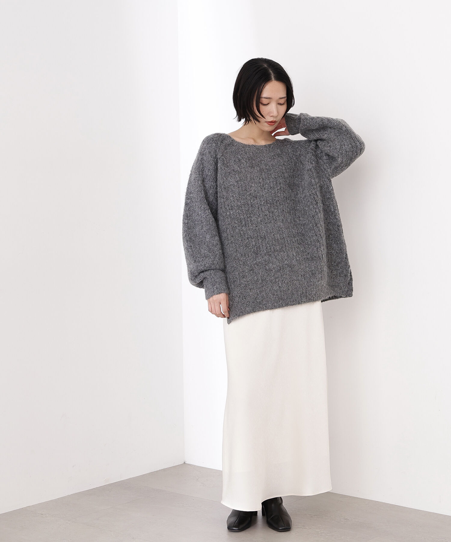  「バックシャンボクシーニット」|ニット・セーター|