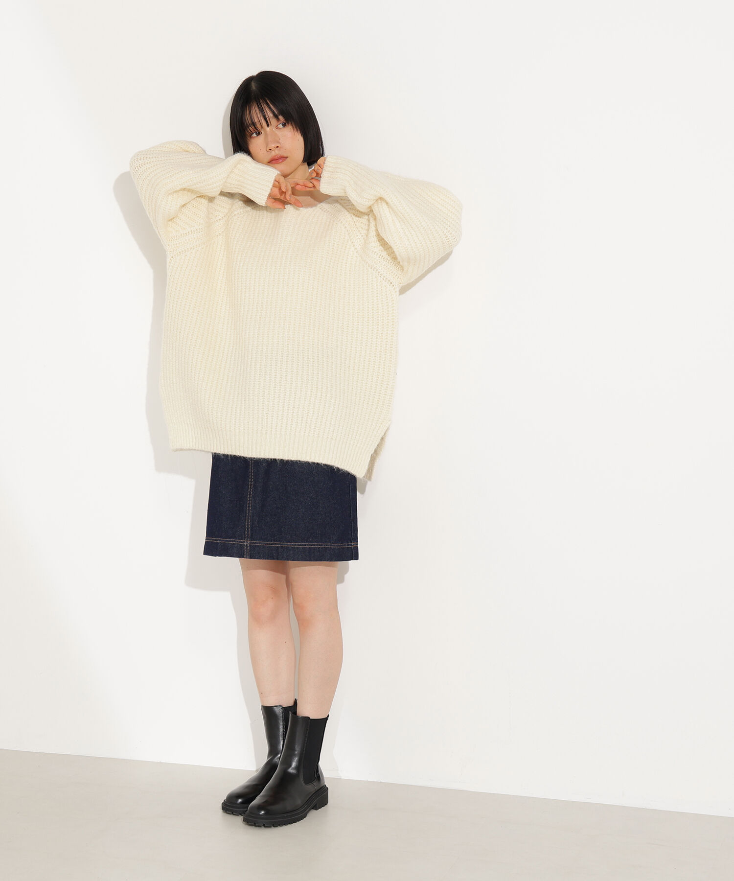  「バックシャンボクシーニット」|ニット・セーター|