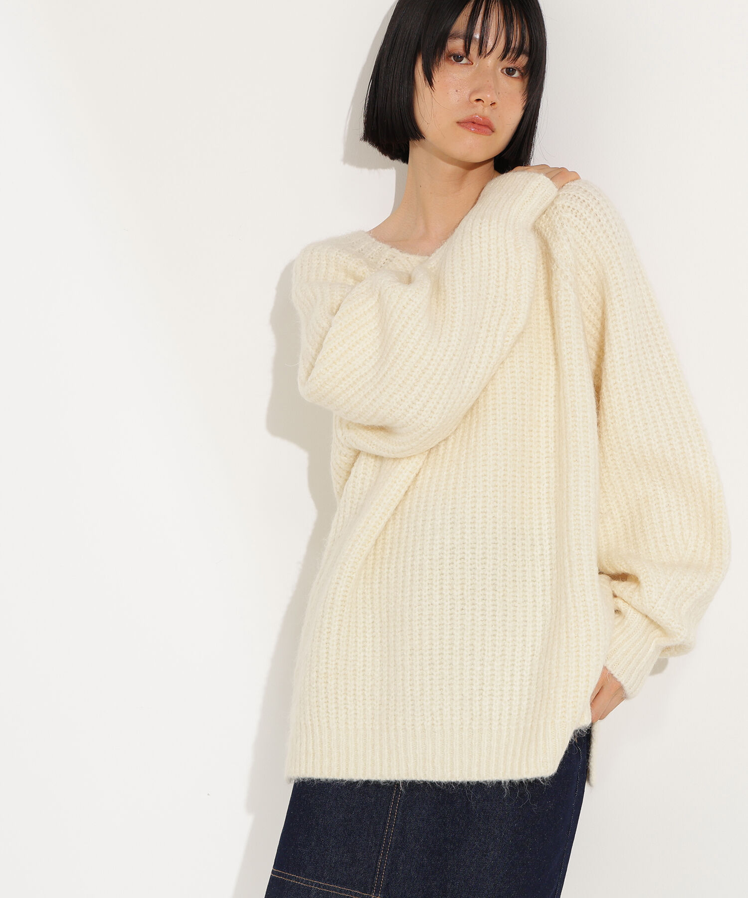  「バックシャンボクシーニット」|ニット・セーター|