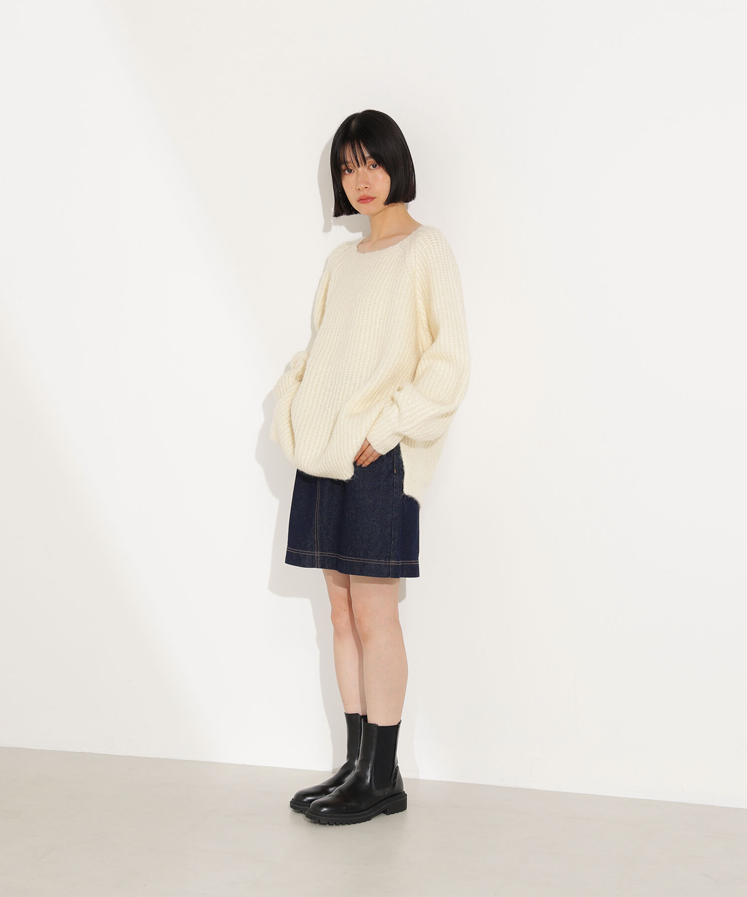  「バックシャンボクシーニット」|ニット・セーター|