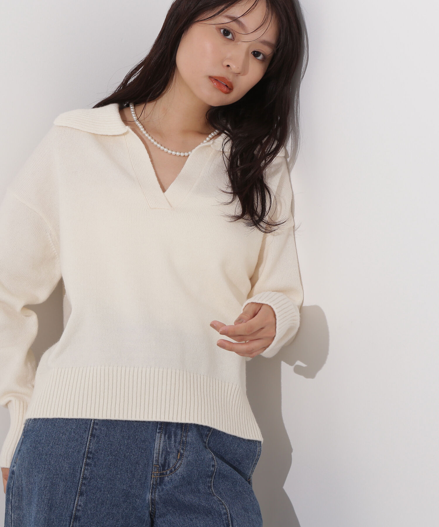  「開襟ボクシーニット」|ニット・セーター|