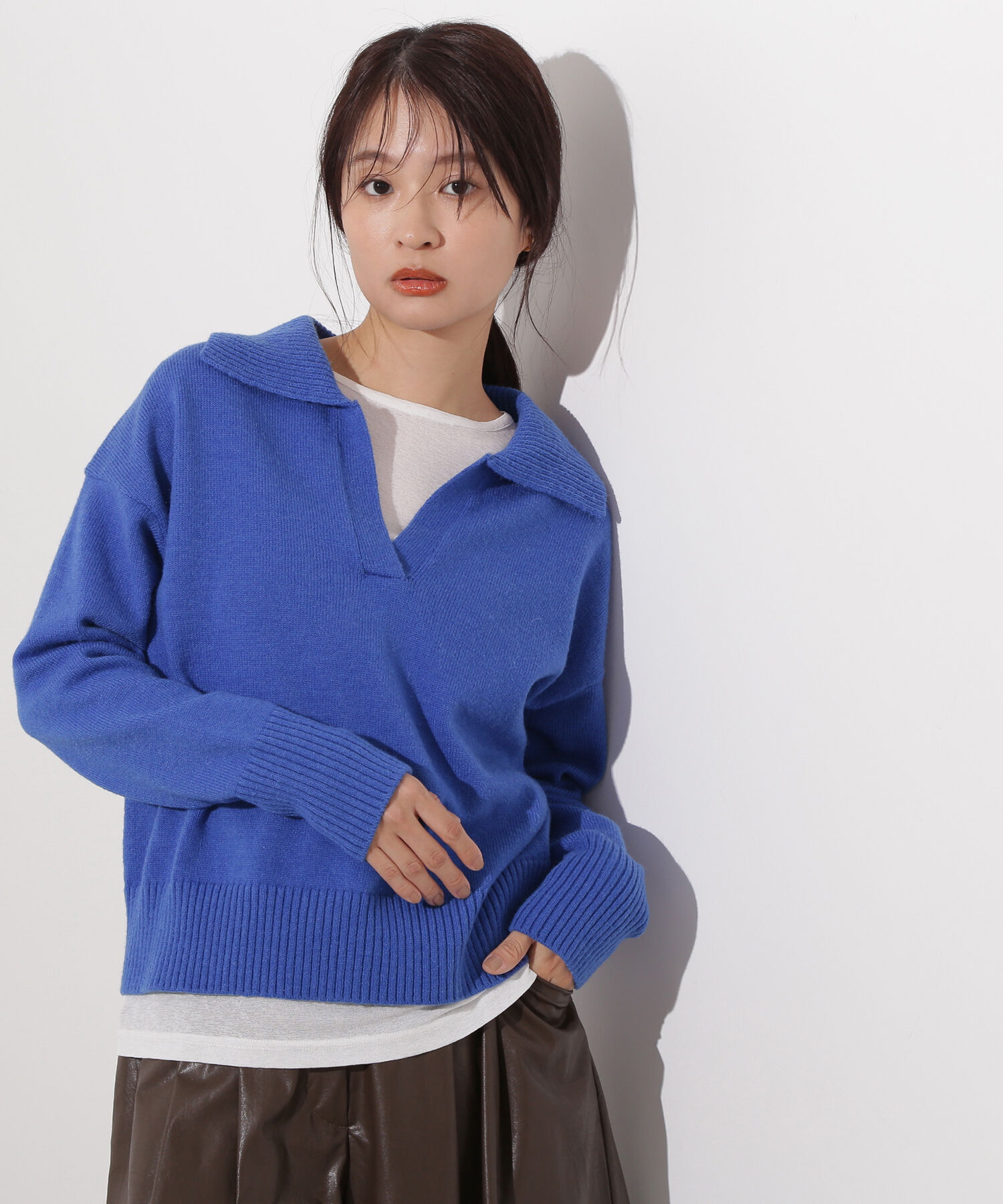  「開襟ボクシーニット」|ニット・セーター|