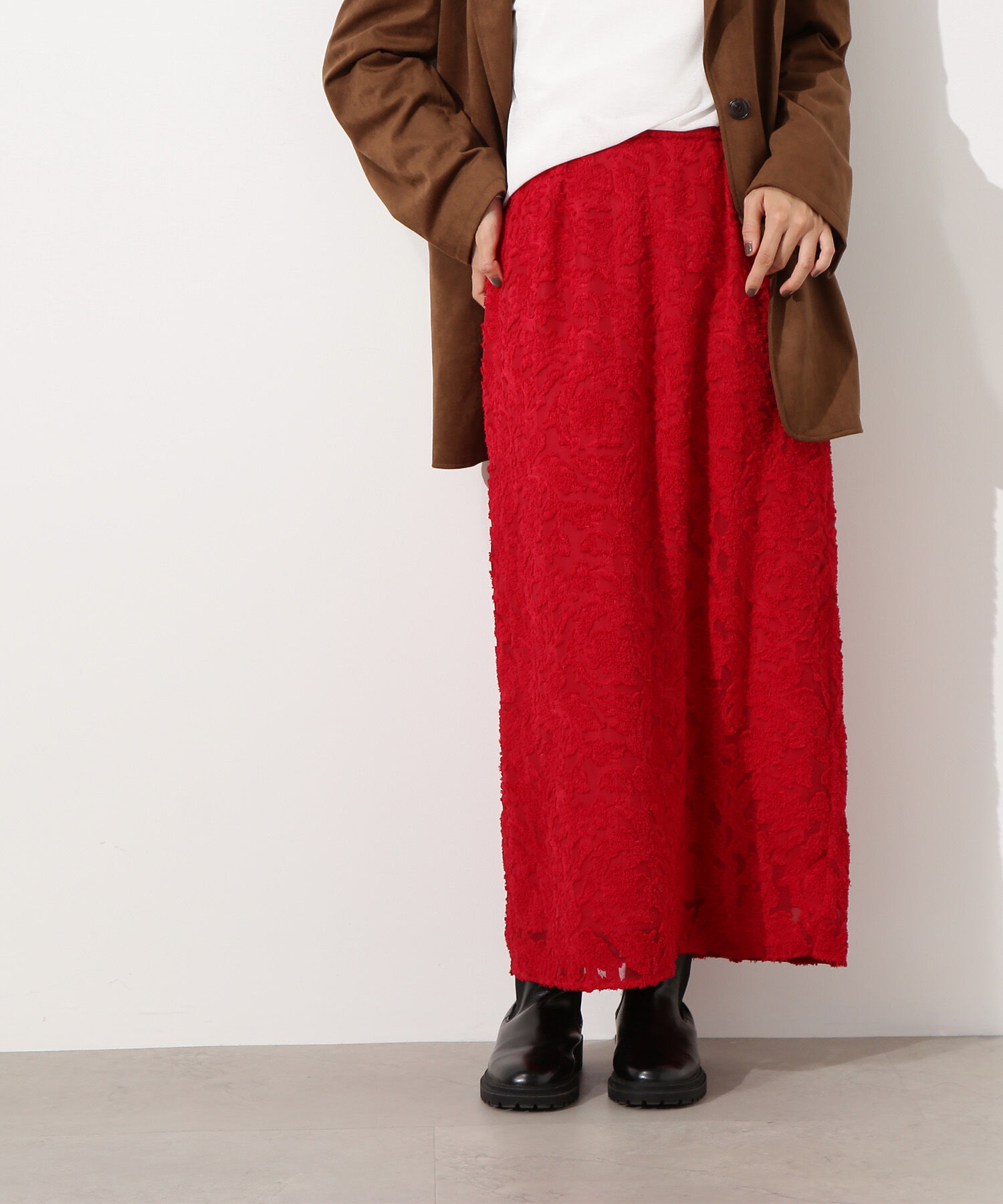  「カットジャガードナロースカート」|スカート|