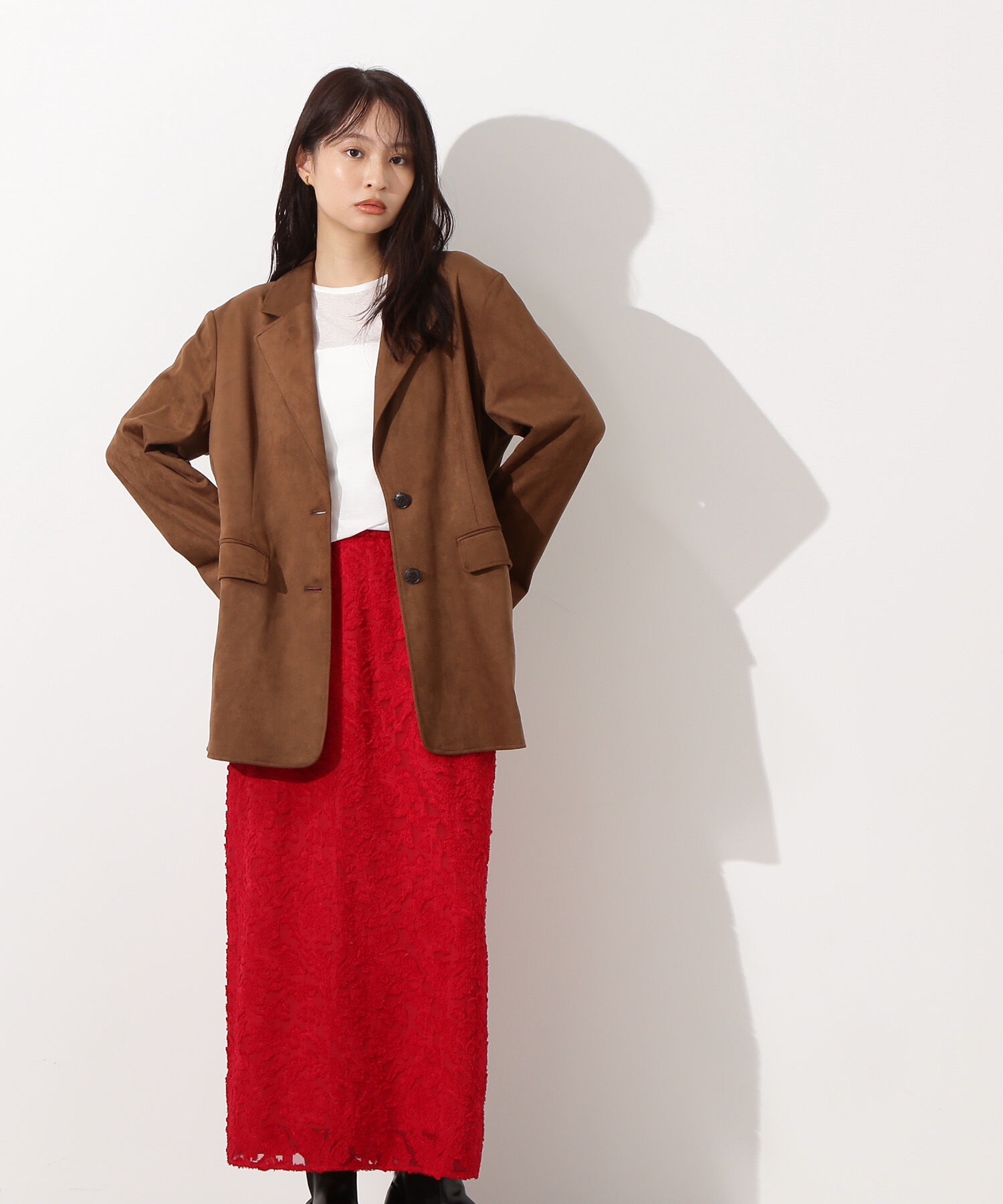  「カットジャガードナロースカート」|スカート|