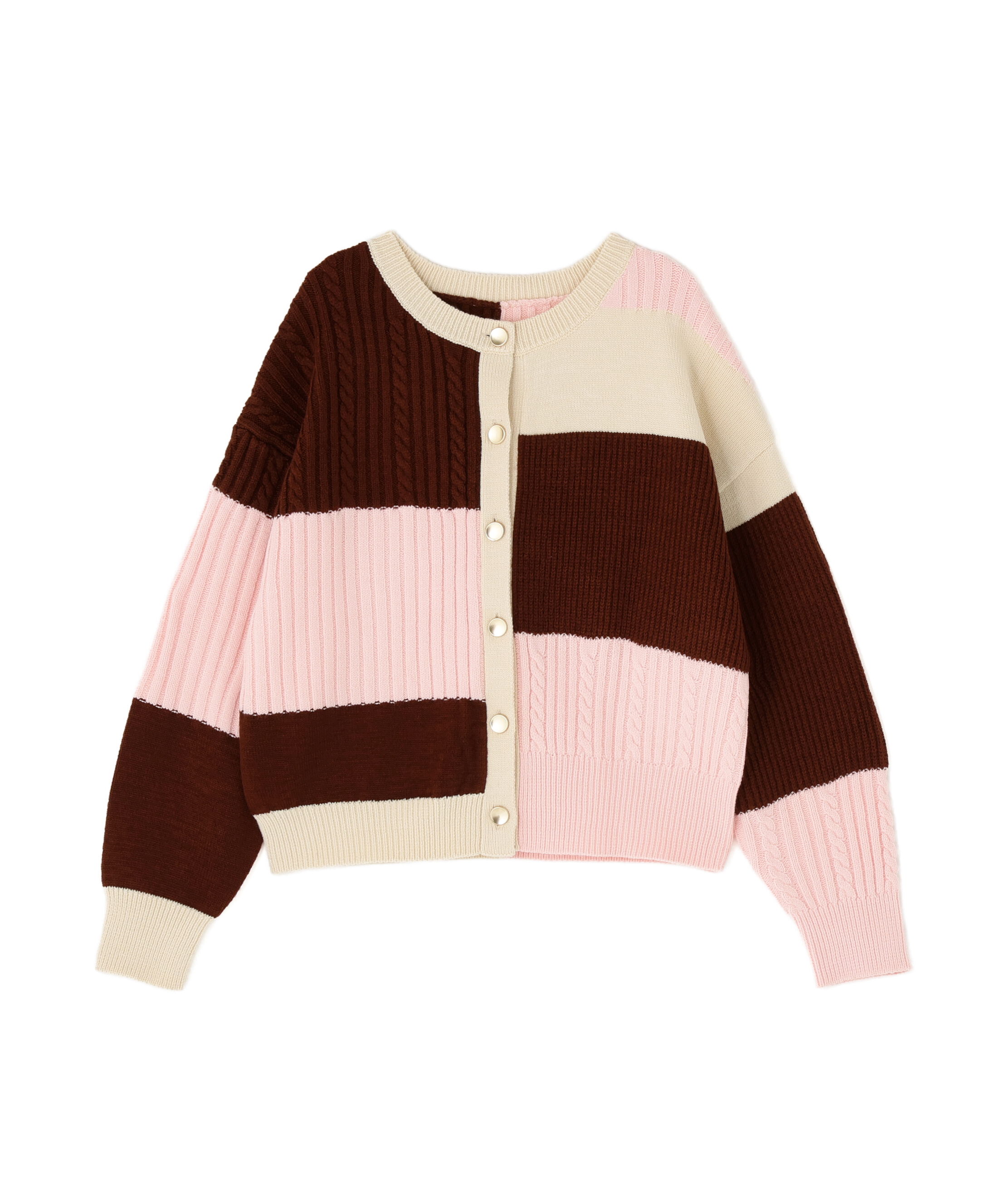  「カラーブロッキングカーディガン」|ニット・セーター|
