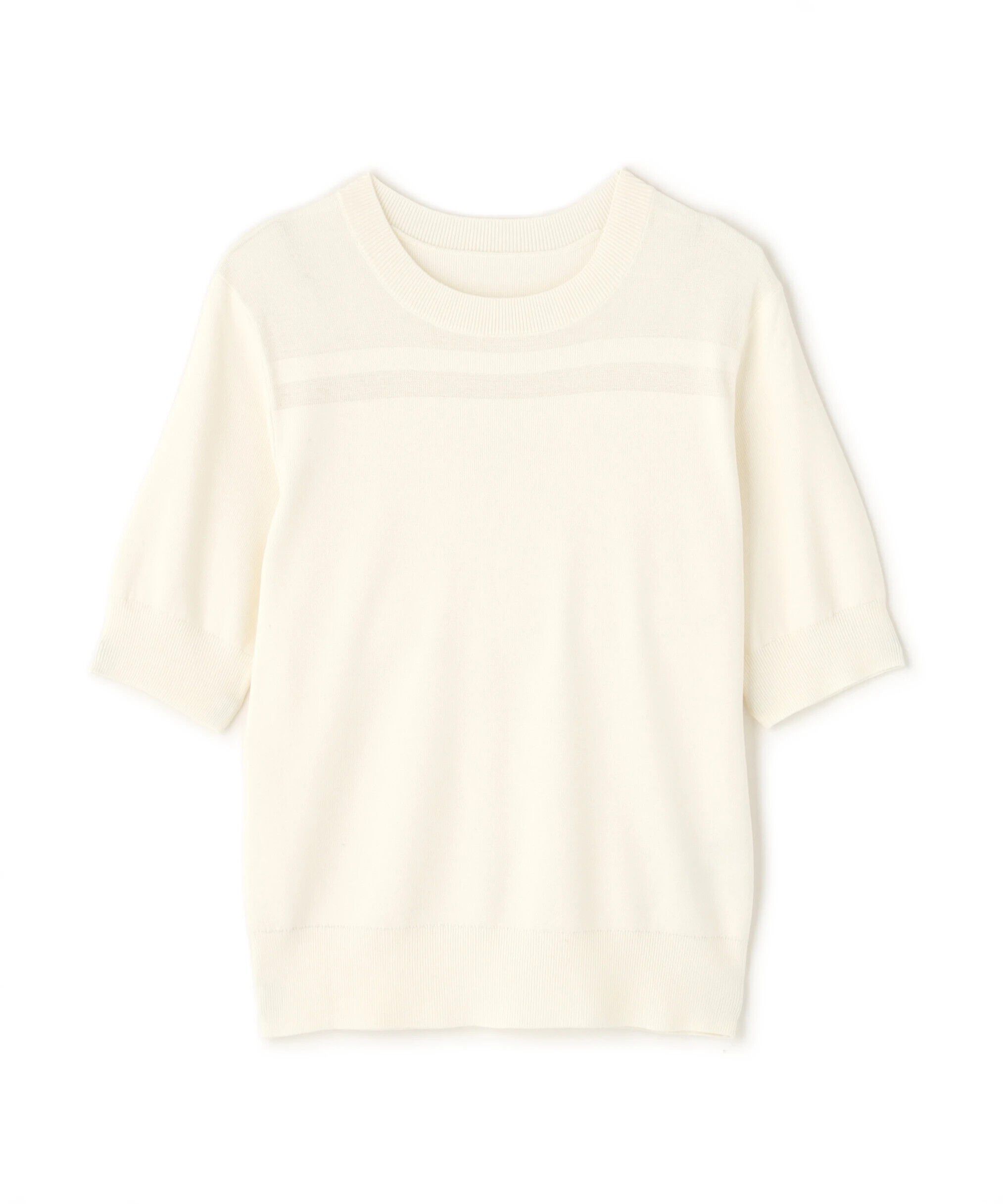  「シアー切替リブニット」|ニット・セーター|