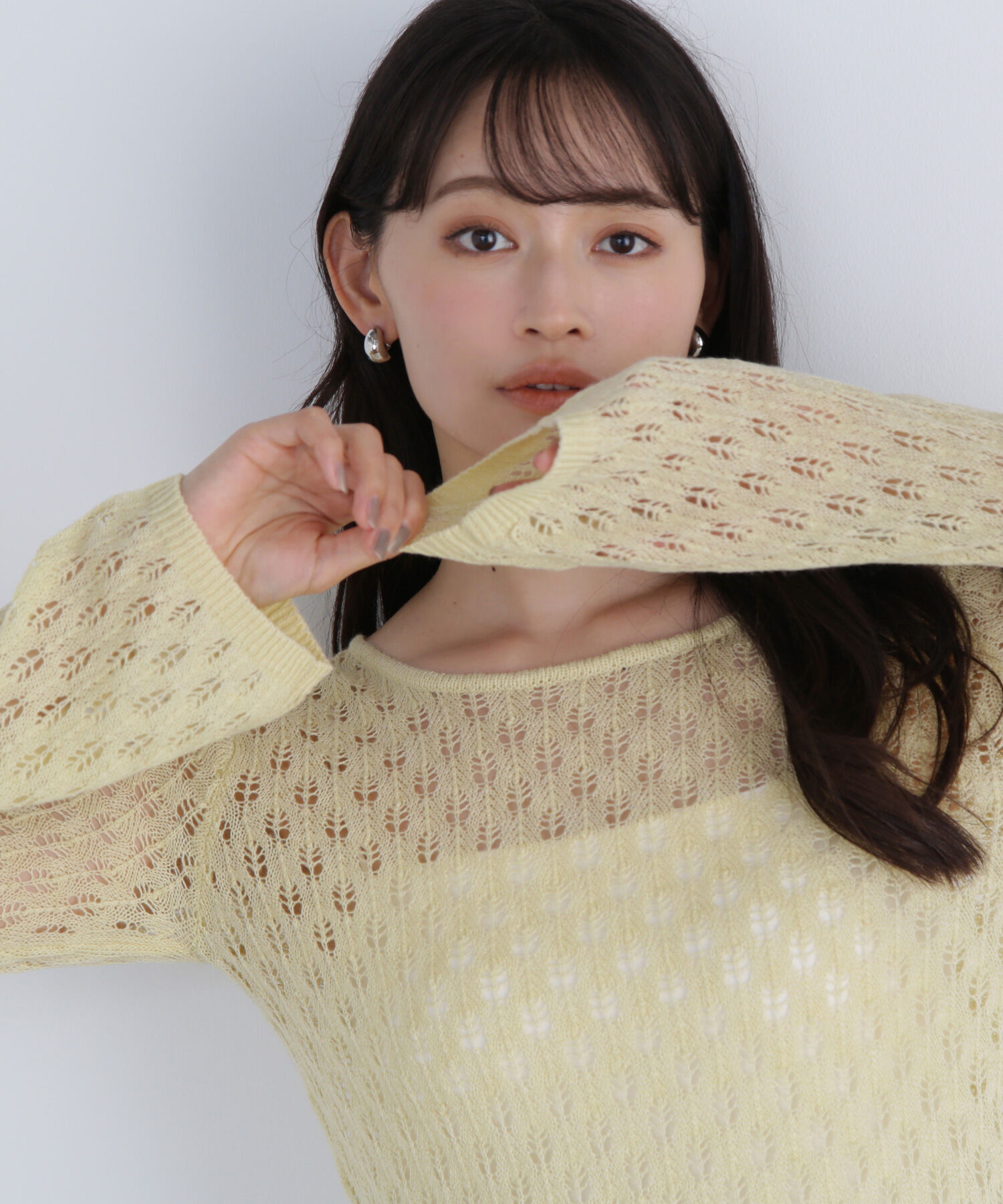  「レースニットプルオーバー」|ニット・セーター|