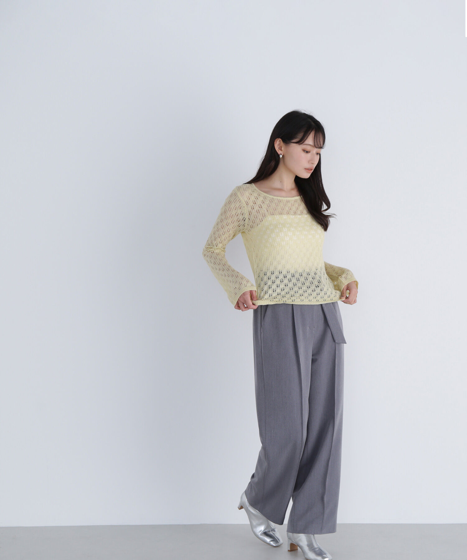  「レースニットプルオーバー」|ニット・セーター|