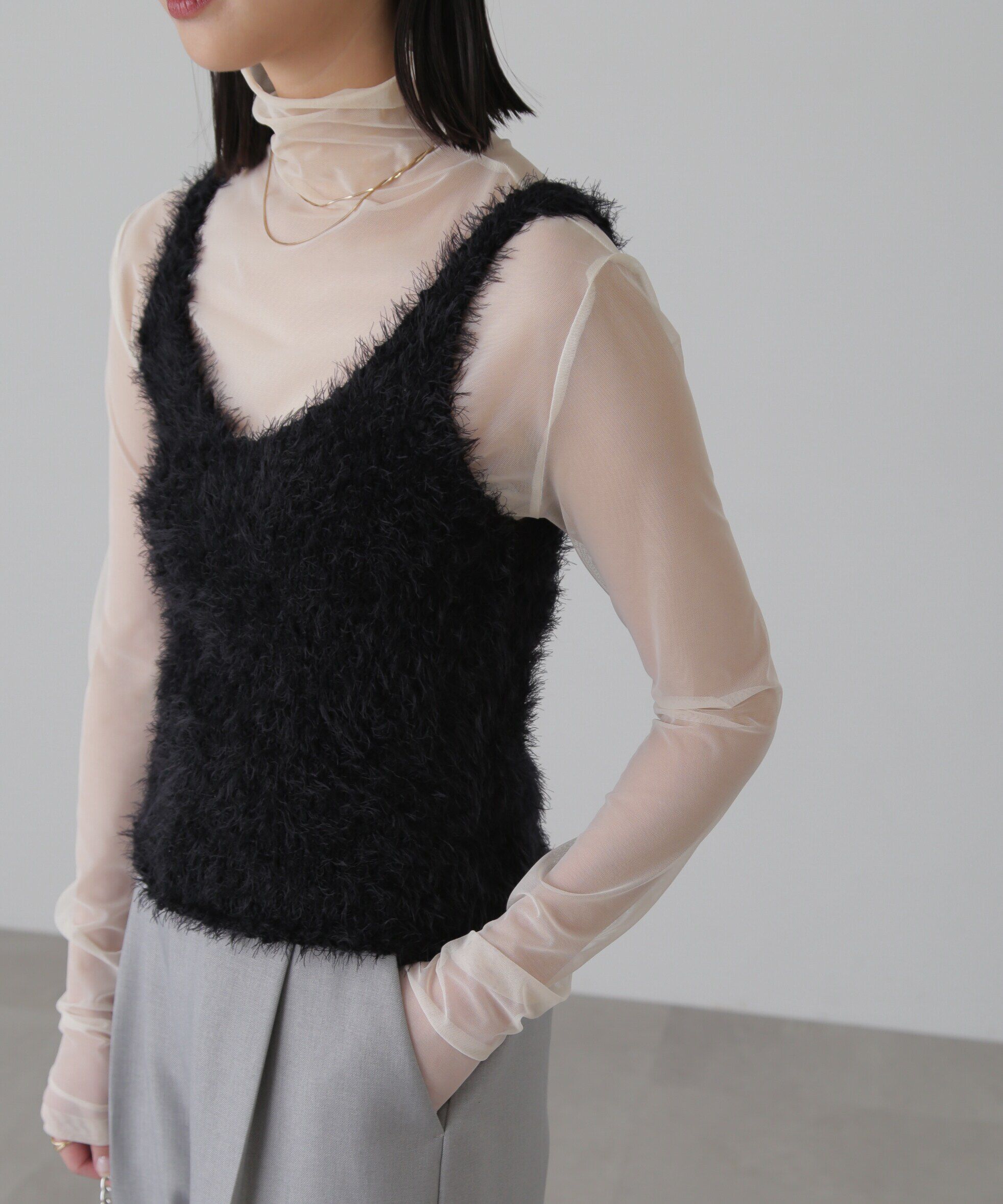  「フェザーニットタンクトップ」|ニット・セーター|