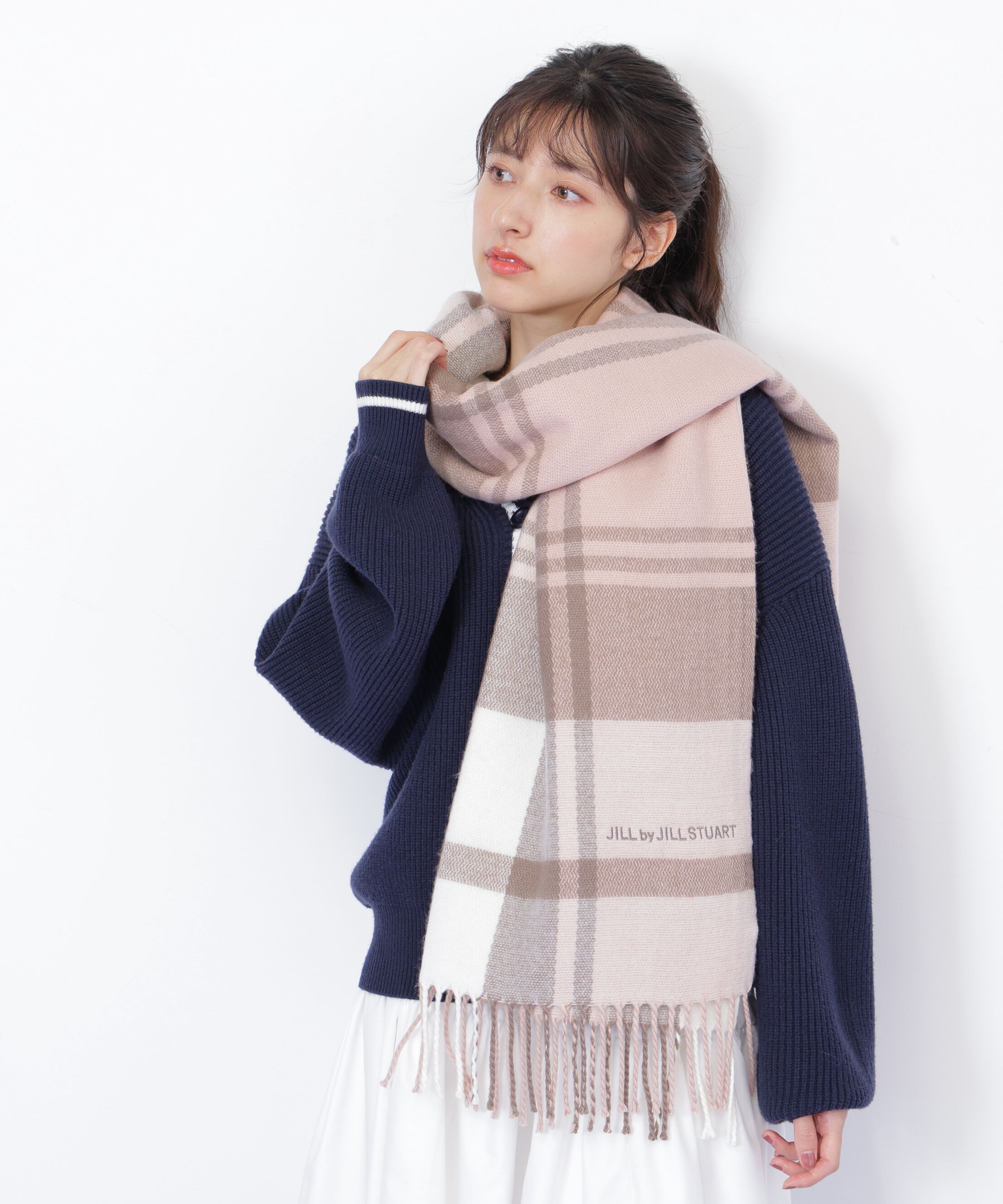  「エンブロイダリーロゴチェックストール」|バンダナ・スカーフ|