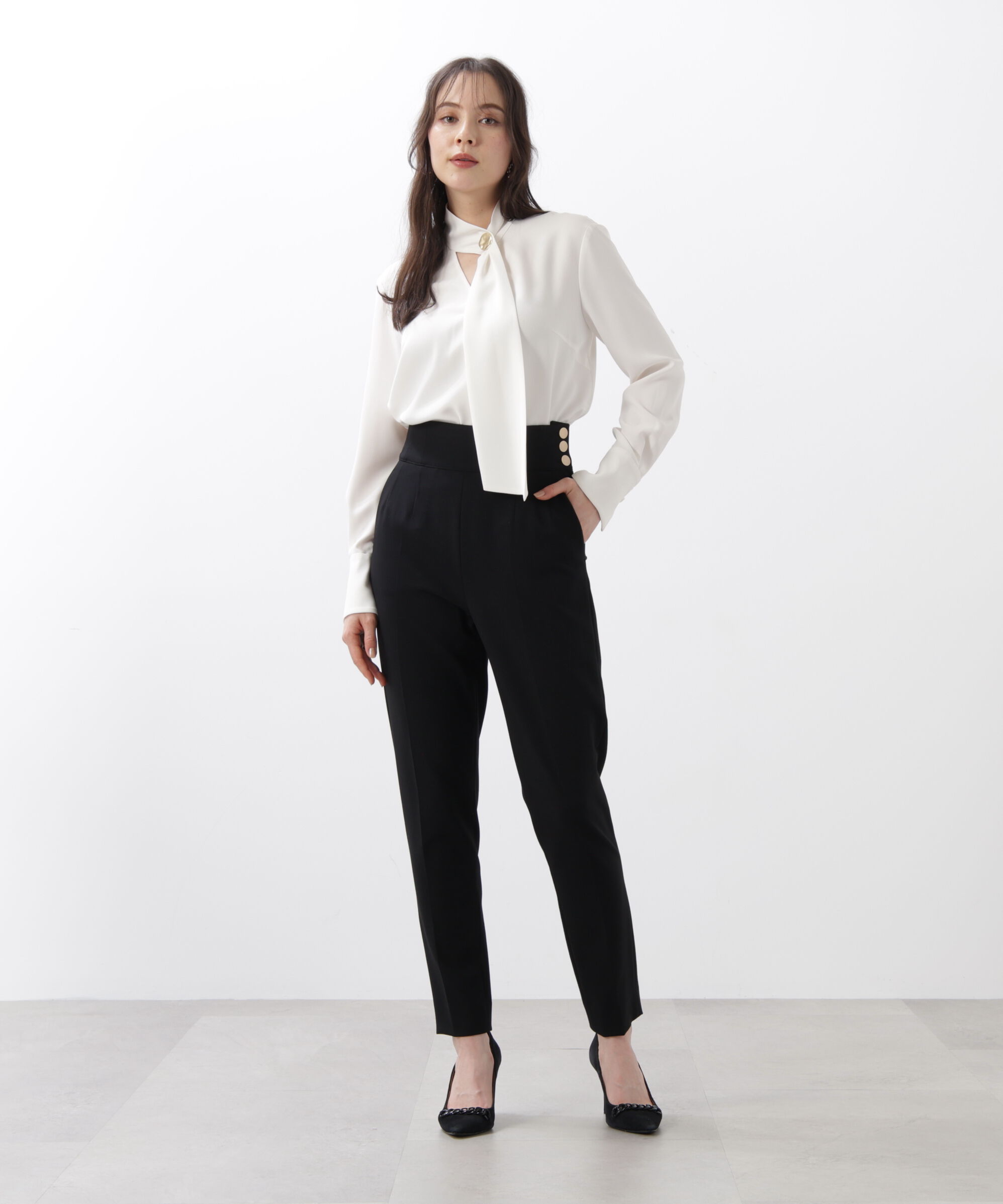  「◆サイドボタンテーパードパンツ」|その他|