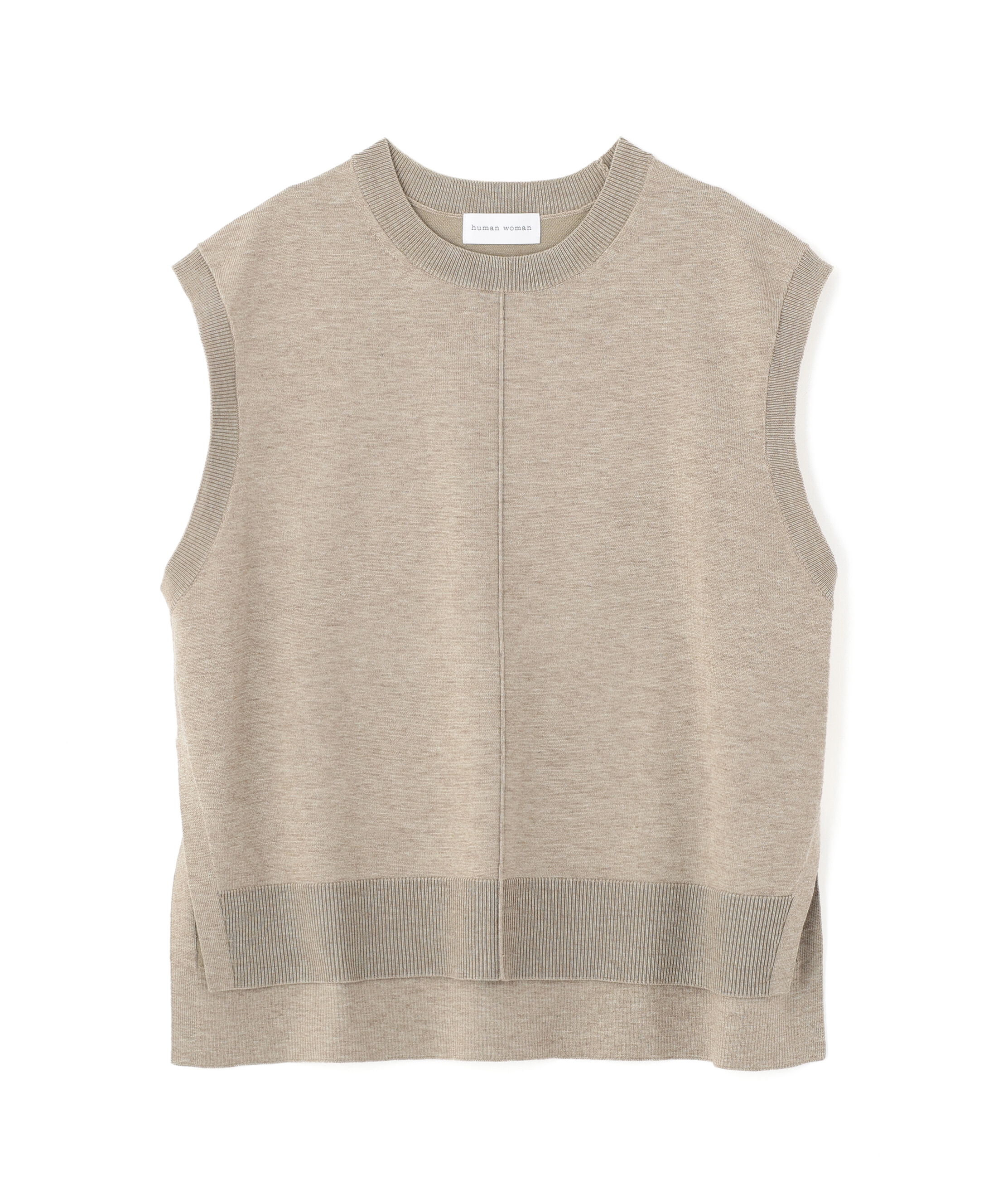  「◆ハーゲージクルーネックニットベスト」|ニット・セーター|