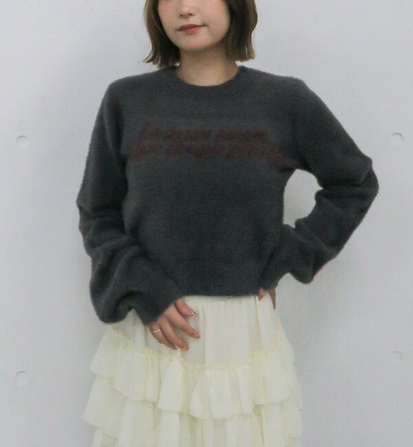 archives「フェザーロゴＪＱニットプルオーバー」|ニット・セーター|CHARCOAL GRAY