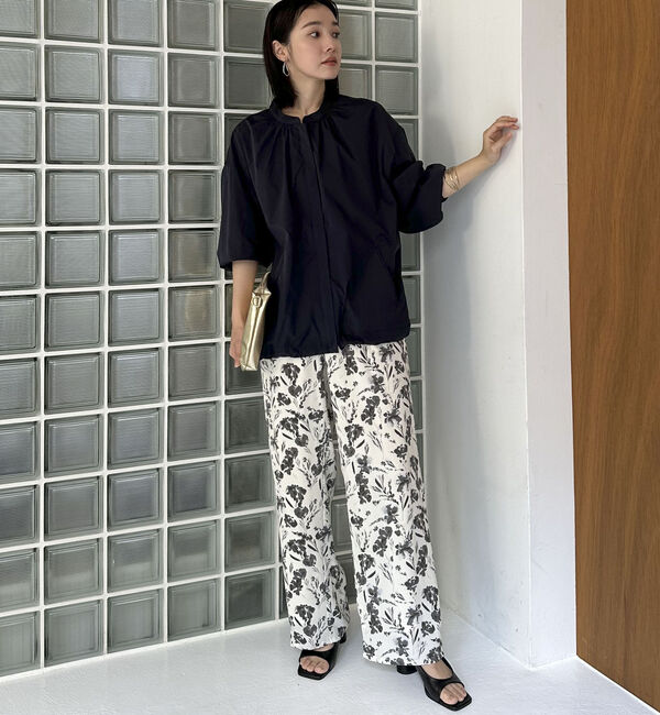 Doux archives「ネックギャザーブルゾン」|テーラードジャケット|