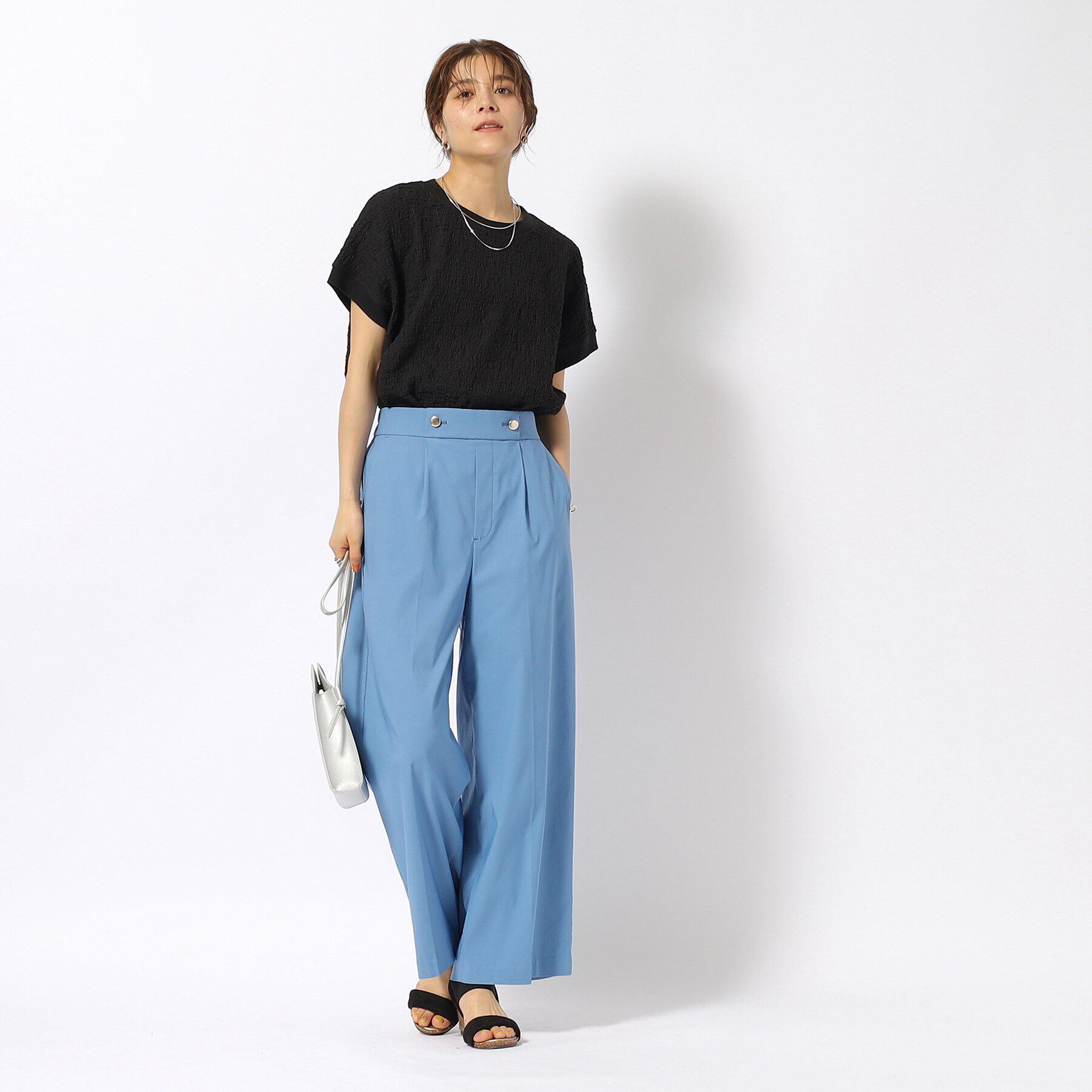 SHOO･LA･RUE「ポコポコリブ切り替えトップス」|Tシャツ・カットソー|